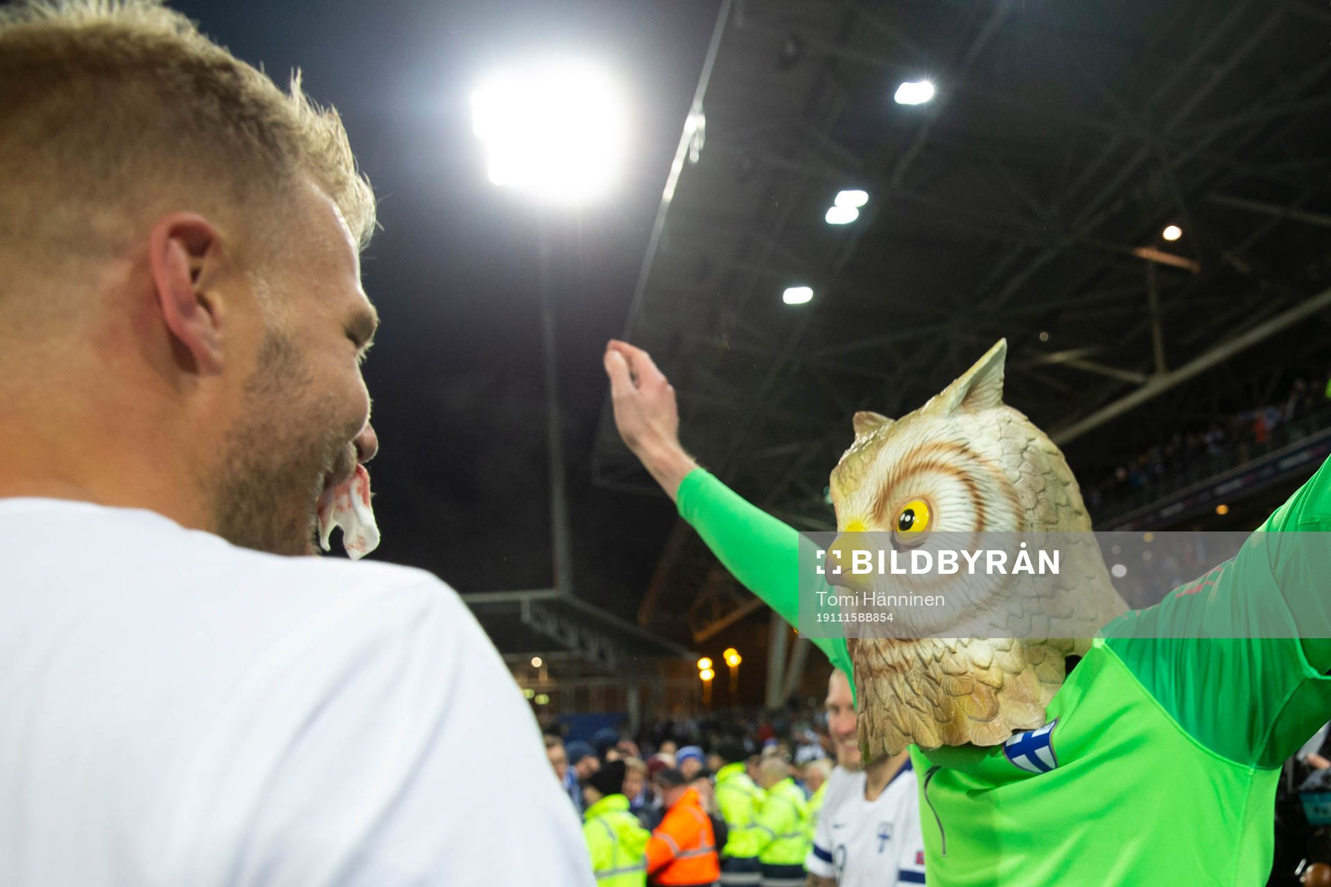 Fotboll, EM-kval, Finland - Liechtenstein: Lukas Hradecky (GK)#1, FIN after match European Championship 2020 Qualifying round match Finland - Liechtenstein at the Telia 5G 15. November 2019 in  Helsinki, Finland.  (Tomi Hänninen/Newspix24)