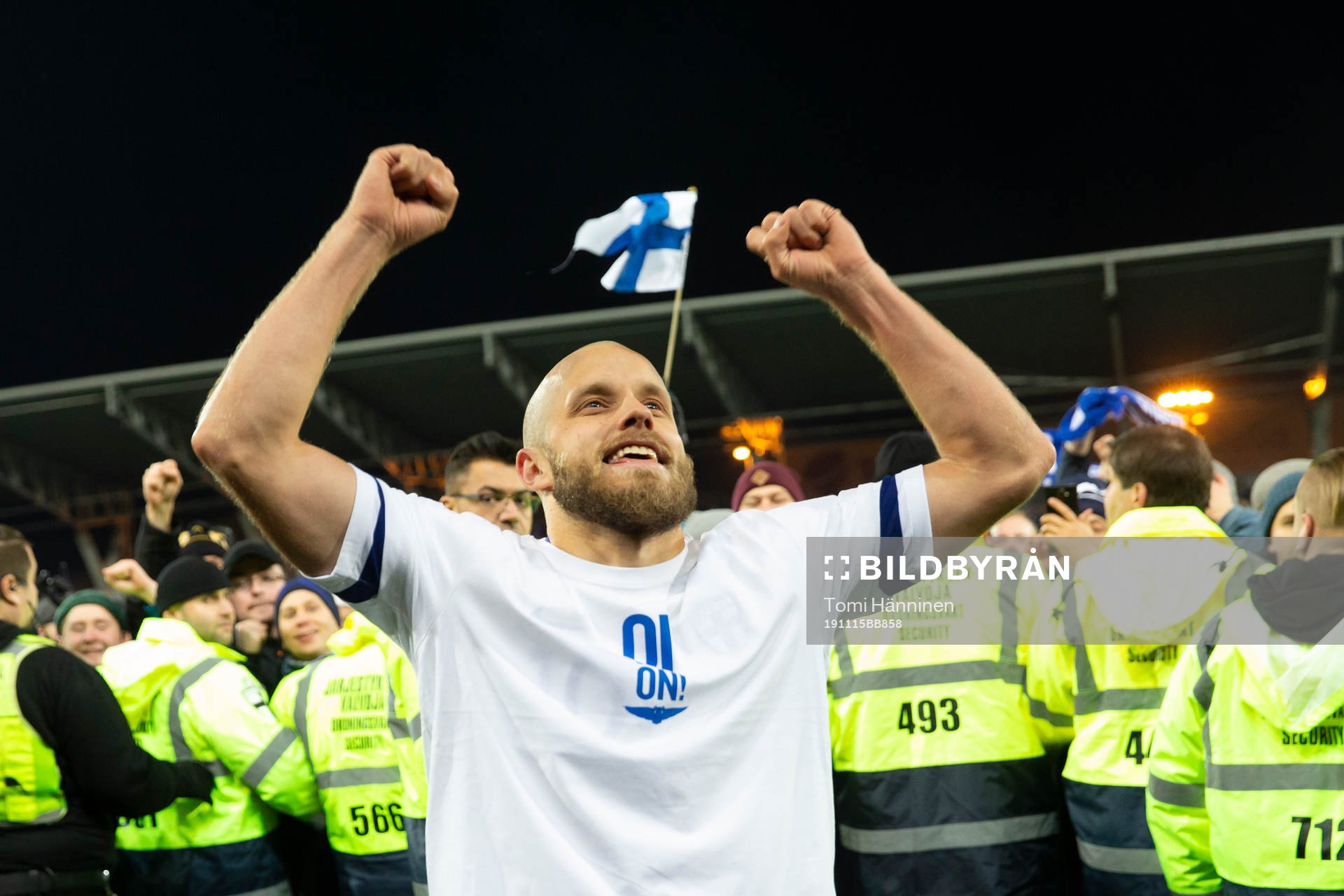 Fotboll, EM-kval, Finland - Liechtenstein: Teemu Pukki #10, FIN after match European Championship 2020 Qualifying round match Finland - Liechtenstein at the Telia 5G 15. November 2019 in Helsinki, Finland. (Tomi Hänninen/Newspix24)