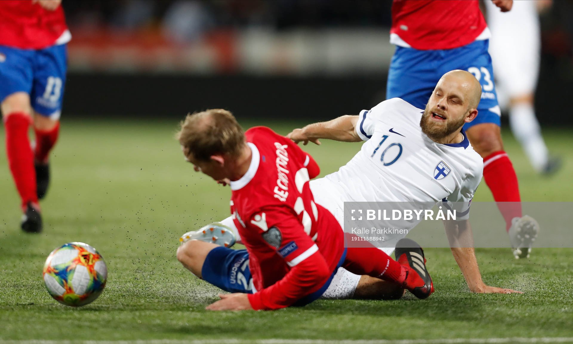 Martin Rechsteiner #22, LIE and Teemu Pukki #10, FIN