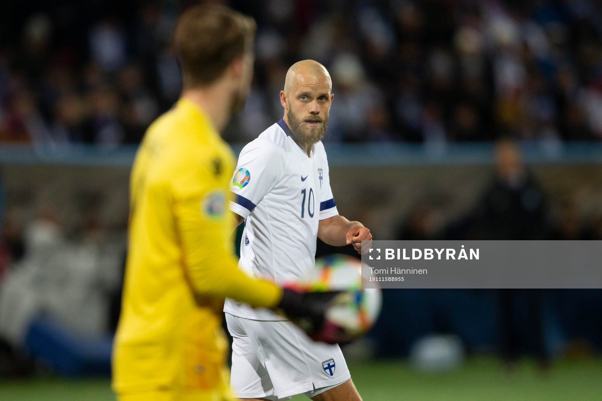 Benjamin Büchel #1, LIE, Teemu Pukki #10, FIN