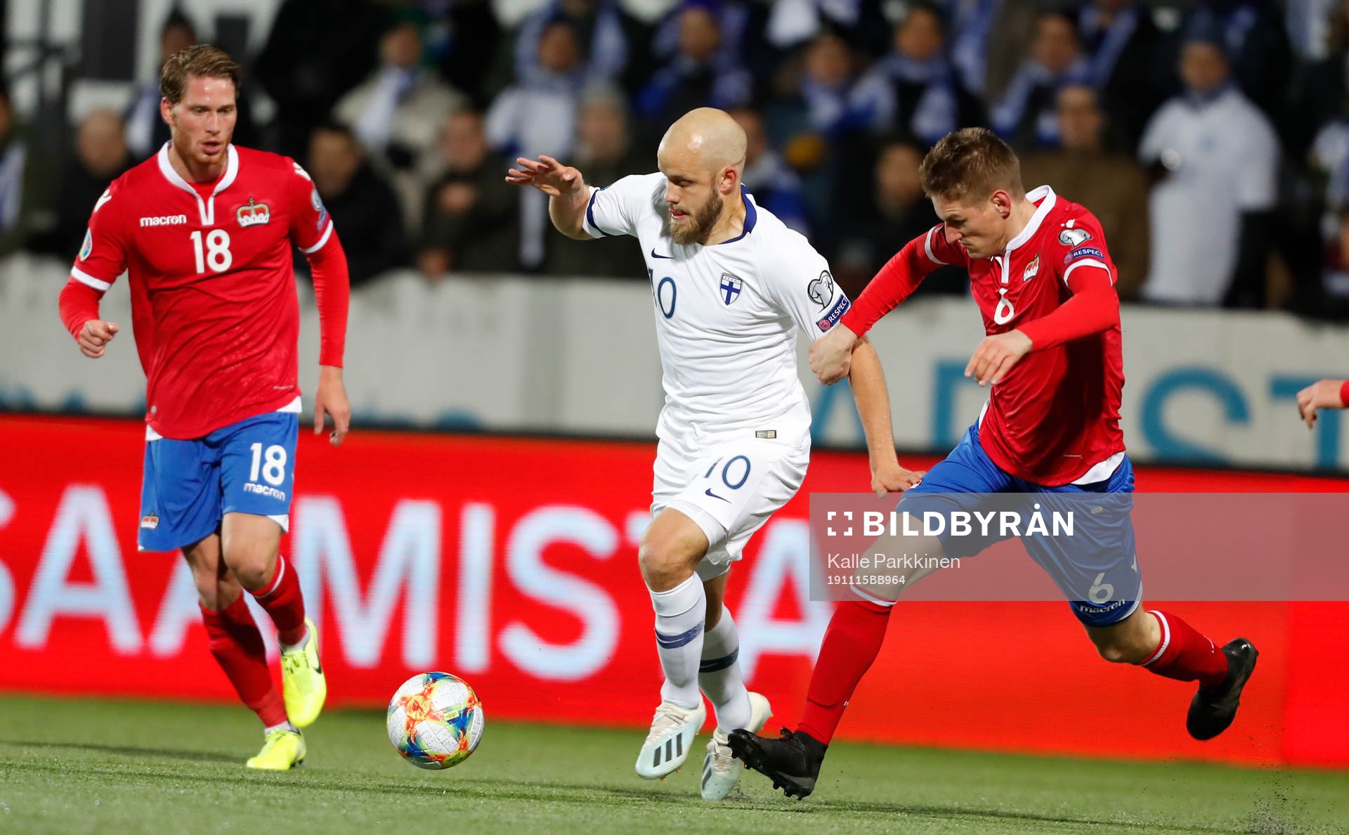 Teemu Pukki #10, FIN and Andreas Malin #6, LIE