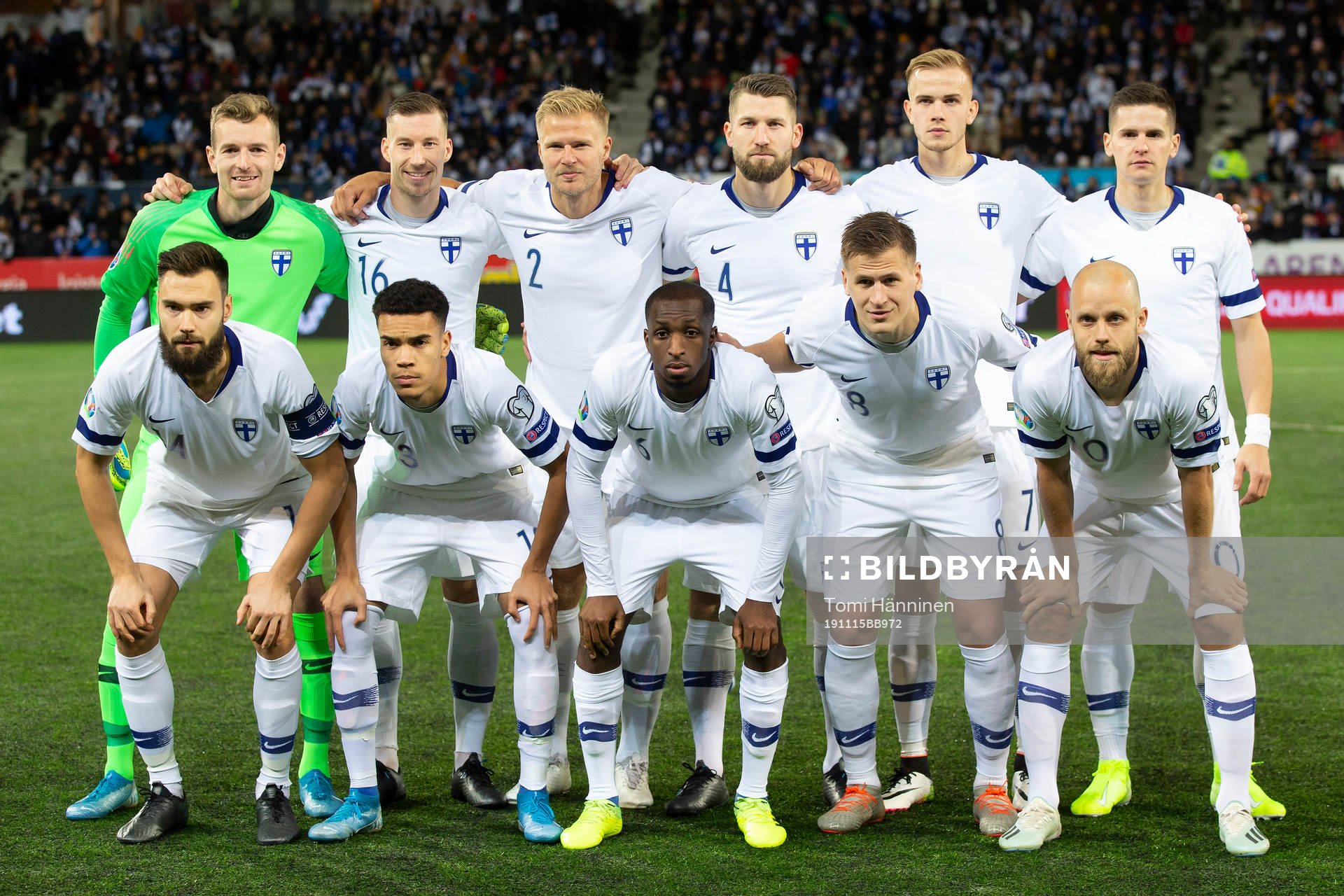 Starting line up of Finland