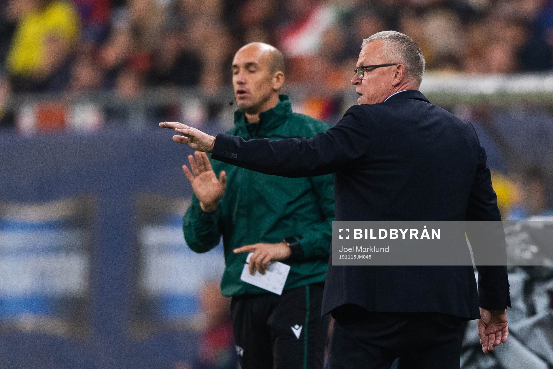 The fourth official Michael Fabbri and Janne Andersson,