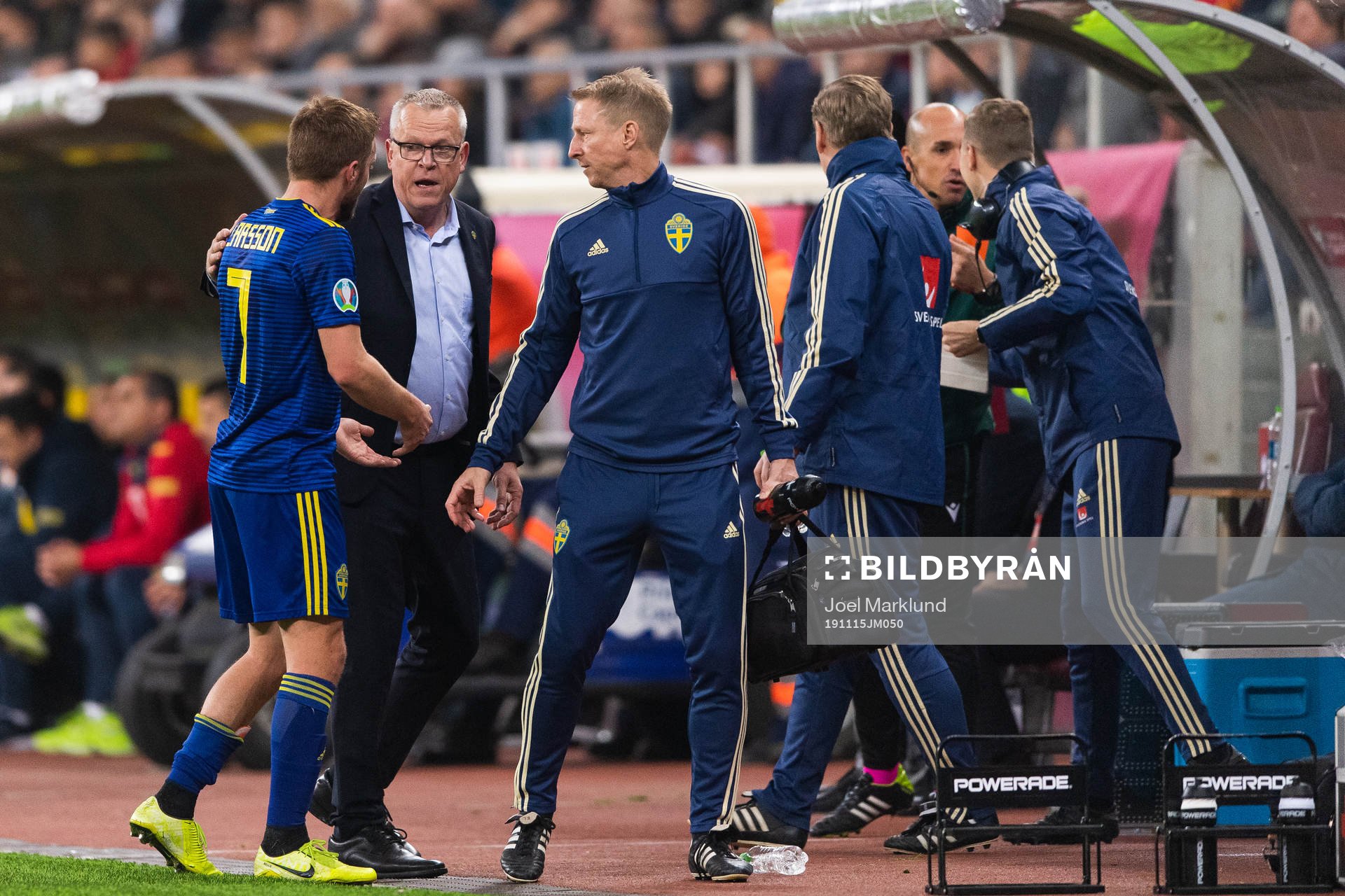 Janne Andersson, head coach of Sweden and substituted