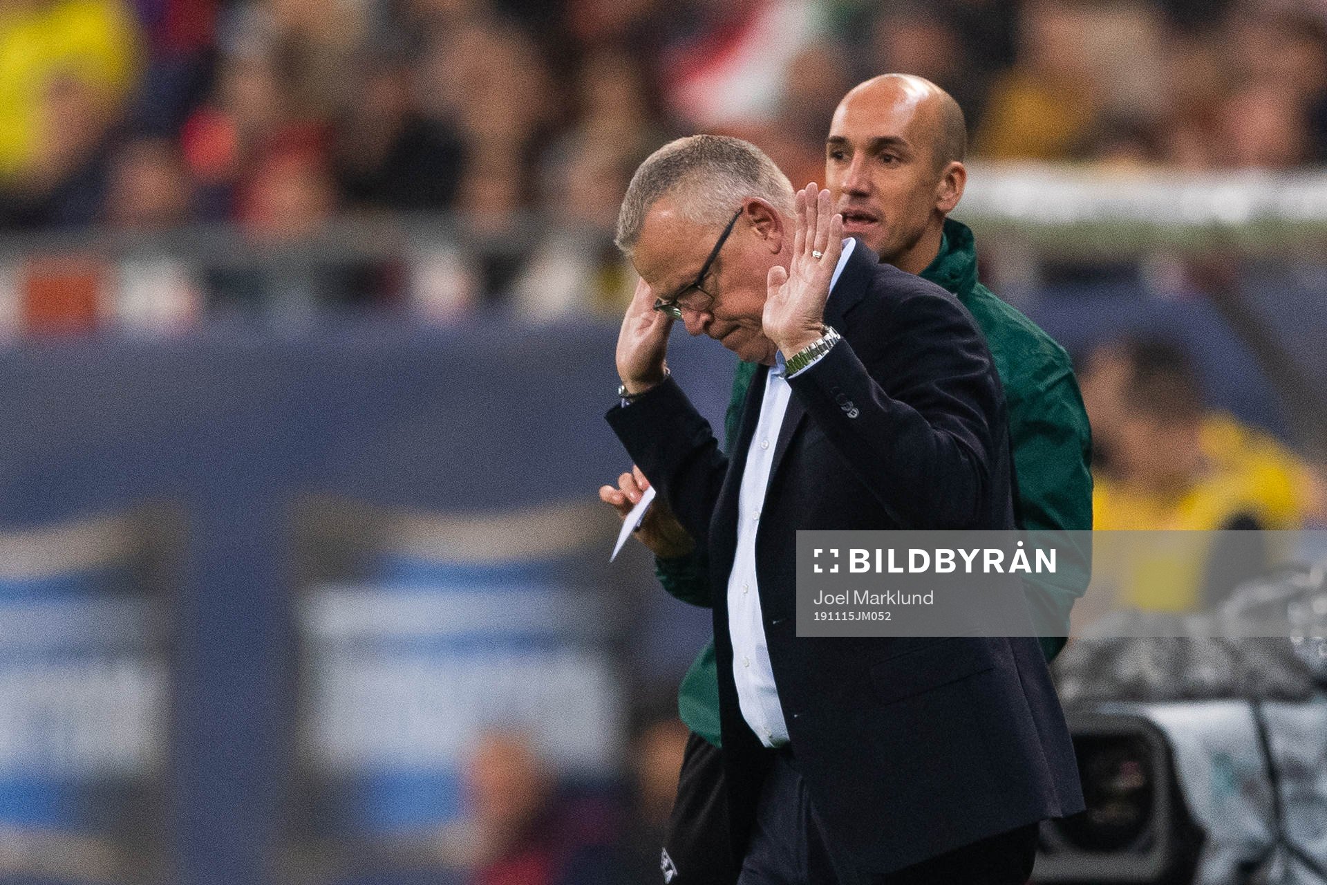The fourth official Michael Fabbri and Janne Andersson,