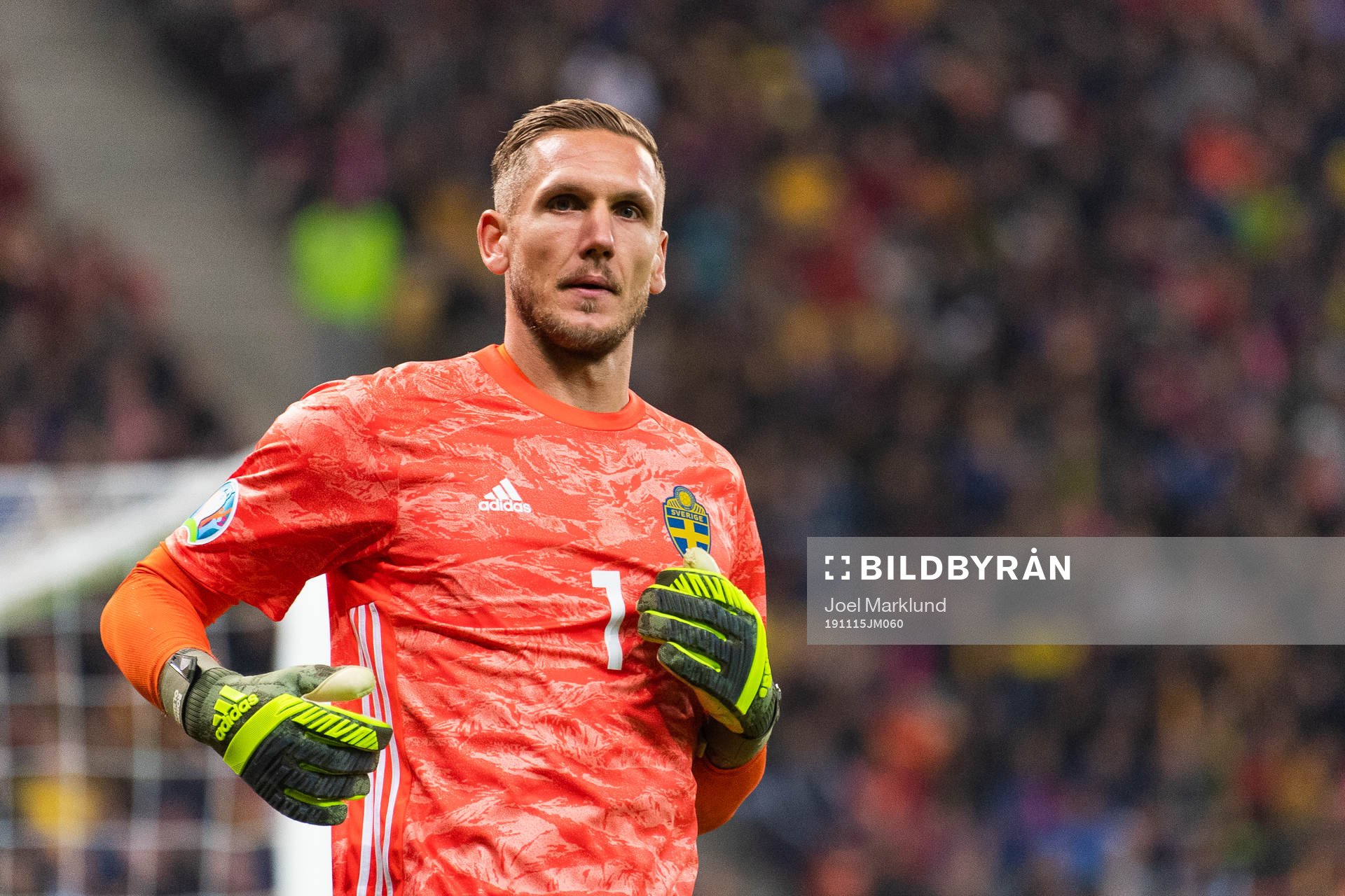 Goalkeeper Robin Olsen of Sweden