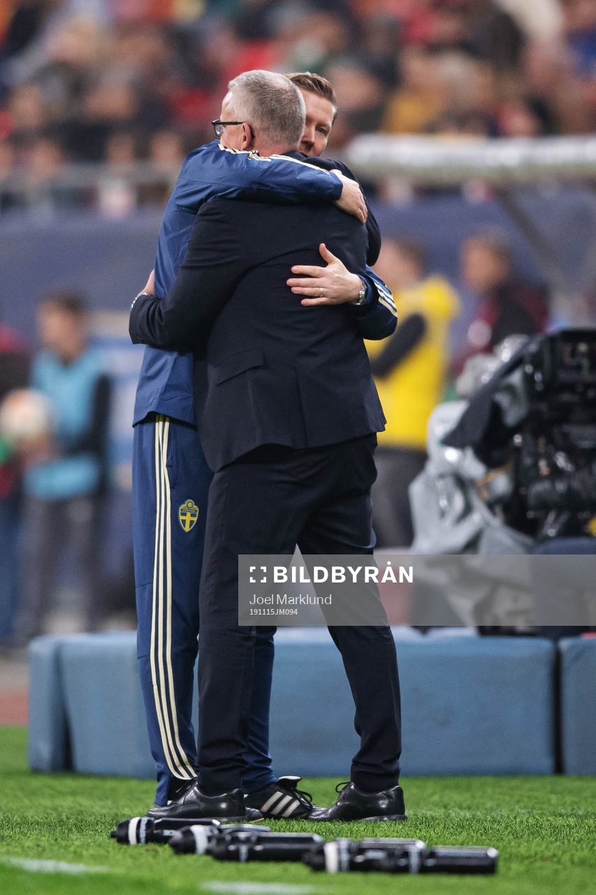 Peter Wettergren, assistant coach, and Janne Andersson,