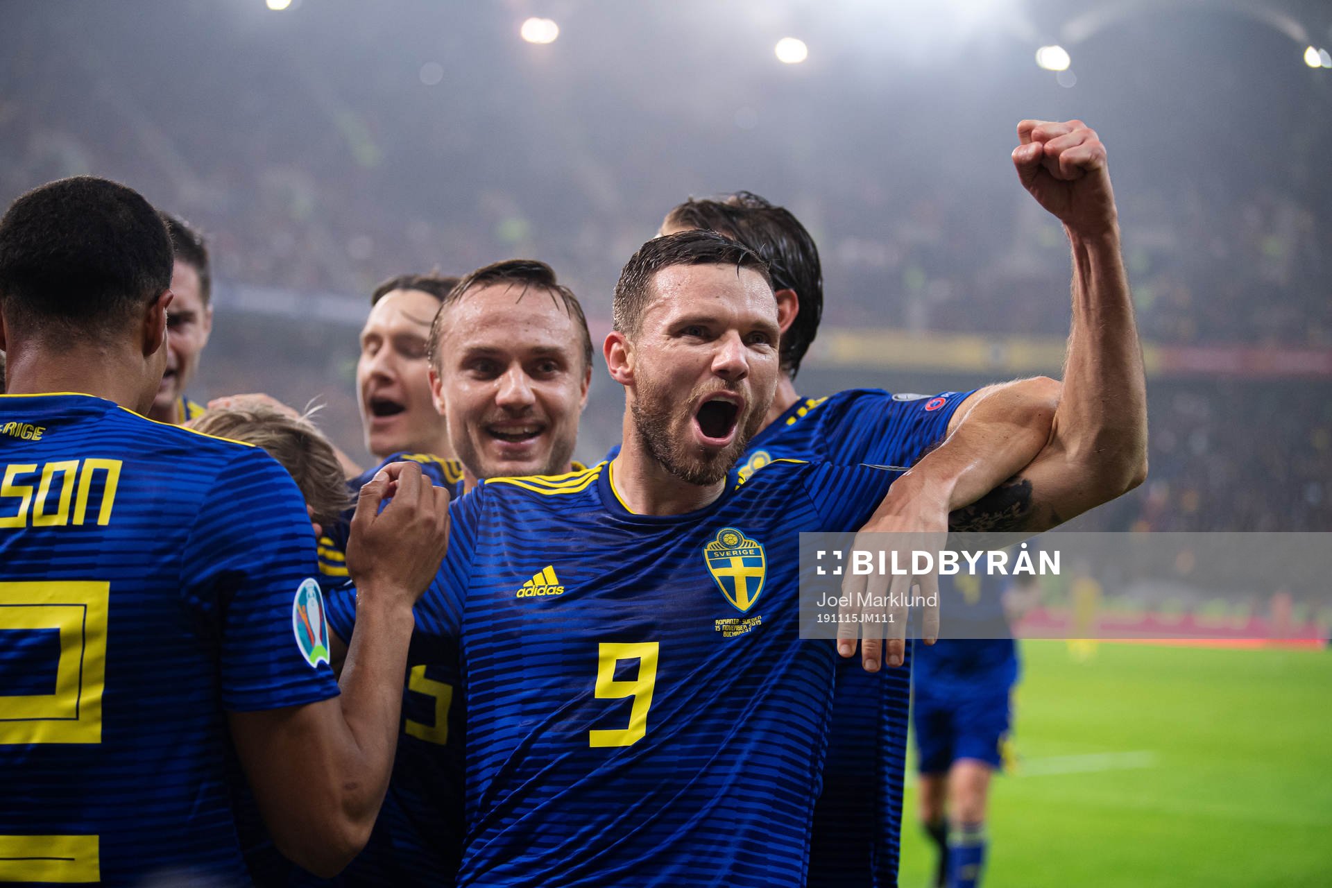 Marcus Berg of Sweden celebrates