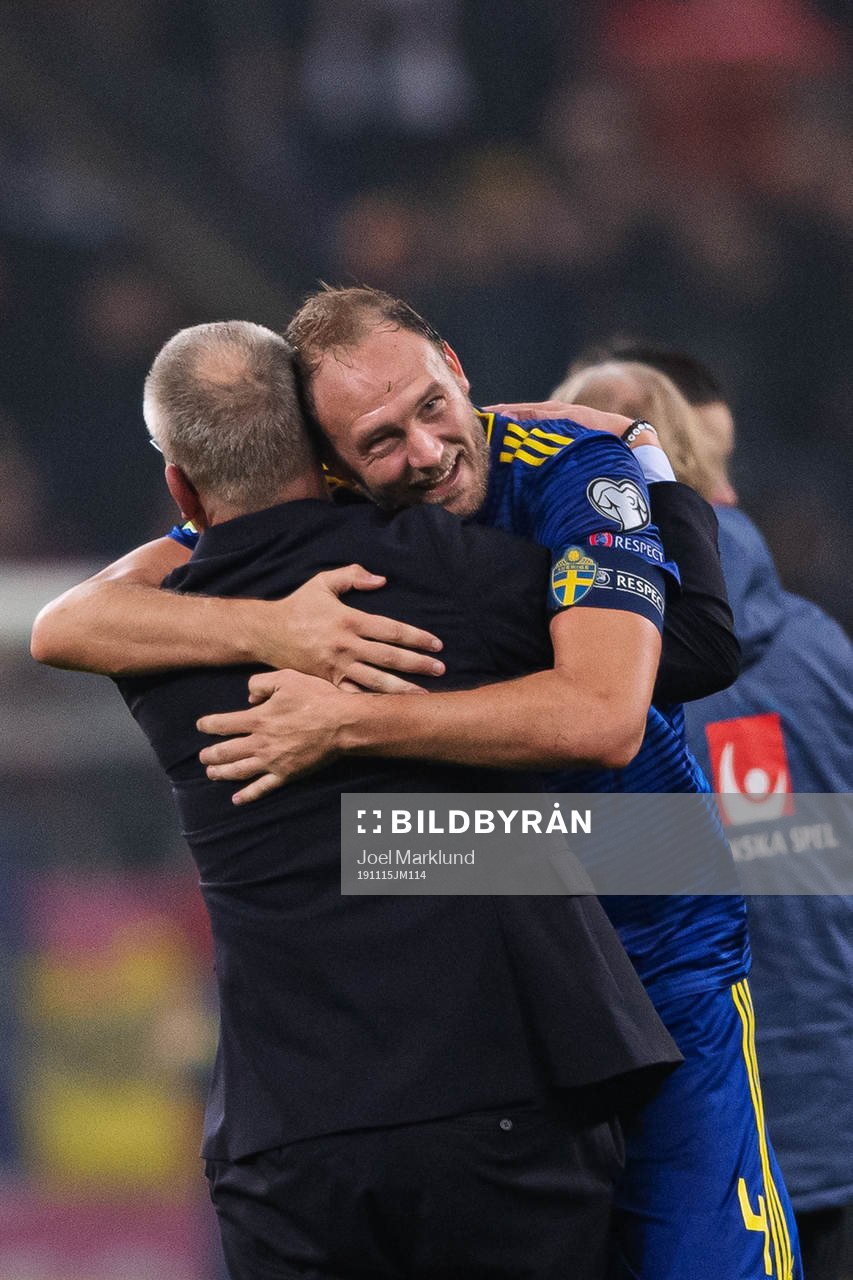 Janne Andersson, head coach, and Andreas Granqvist of