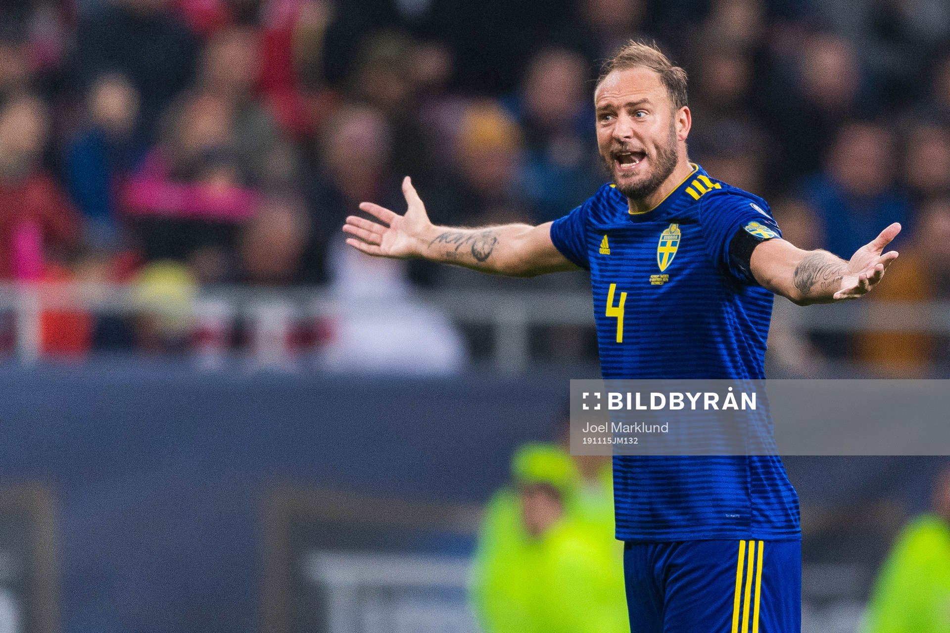 Andreas Granqvist of Sweden reacts