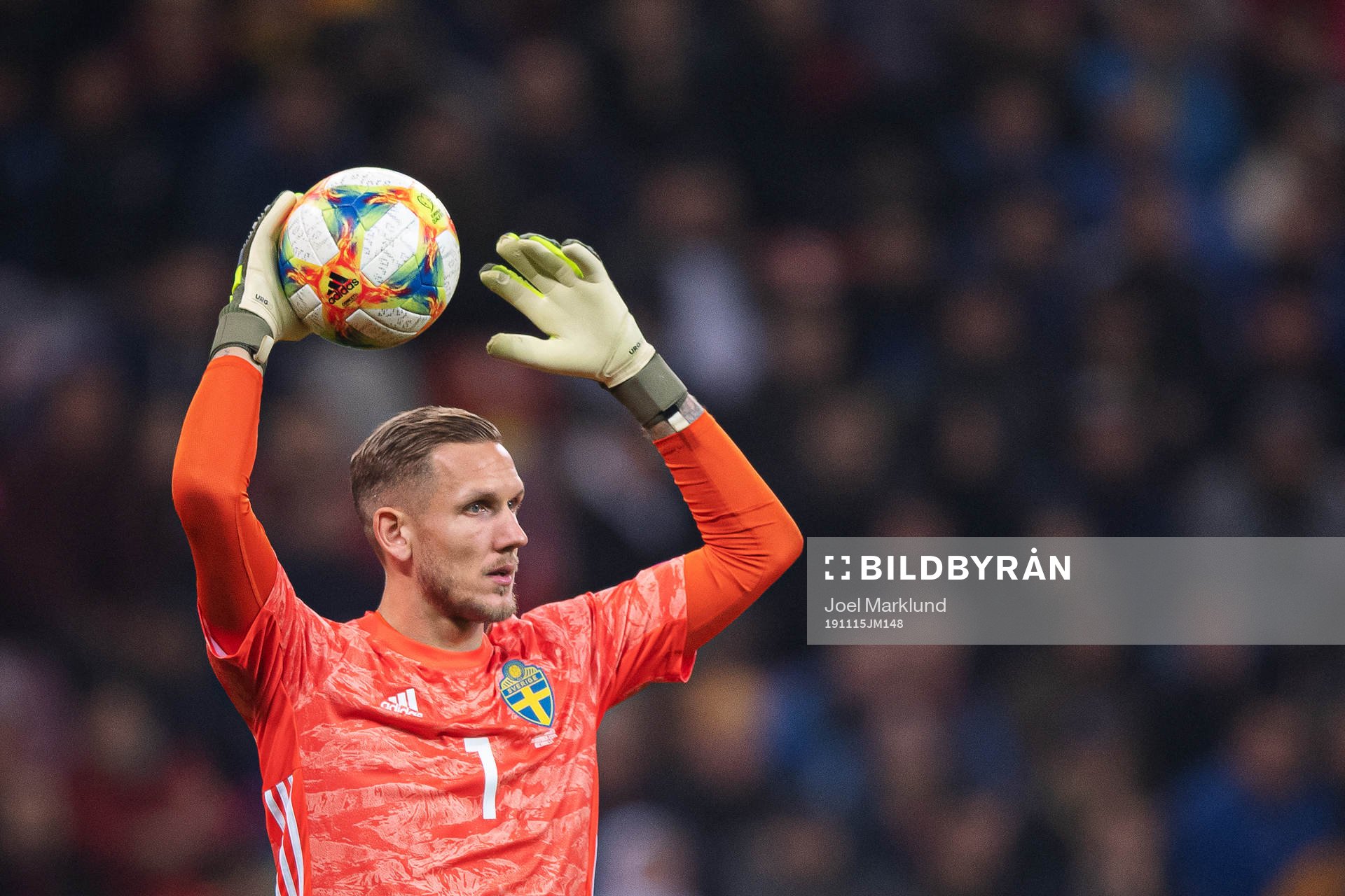 Goalkeeper Robin Olsen of Sweden