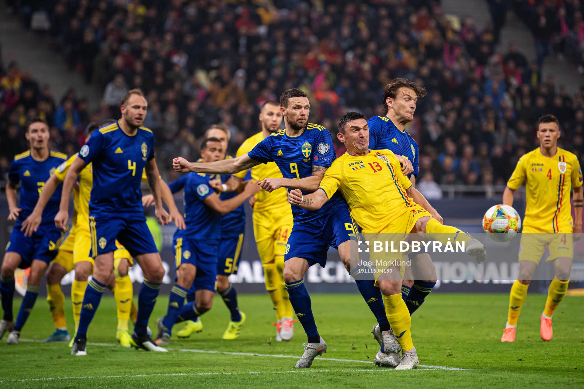 Marcus Berg and Albin Ekdal of Sweden in action against