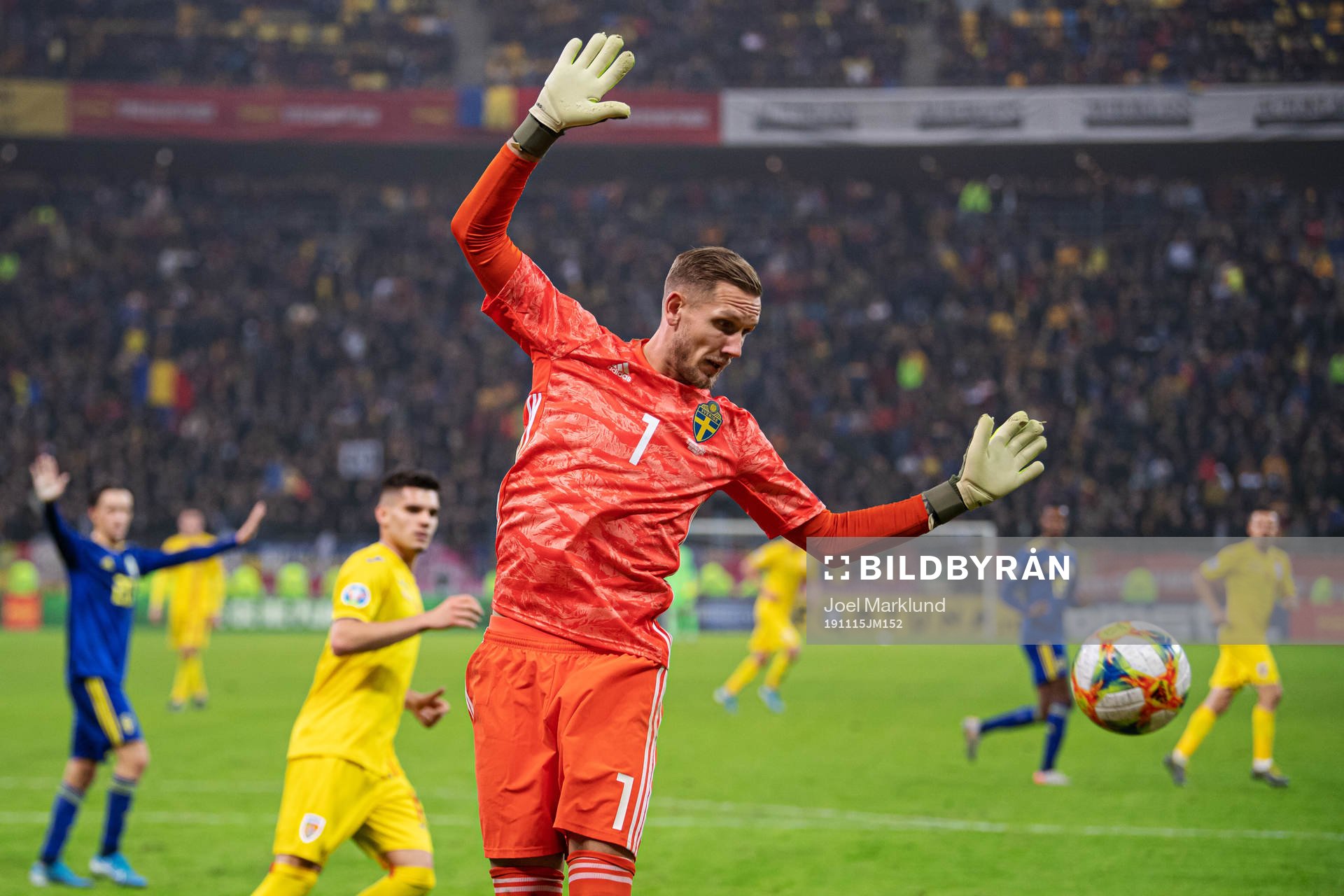 Goalkeeper Robin Olsen of Sweden
