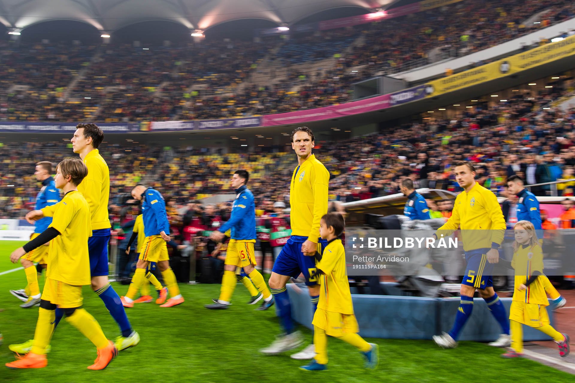 Albin Ekdal of Sweden enters the pitch