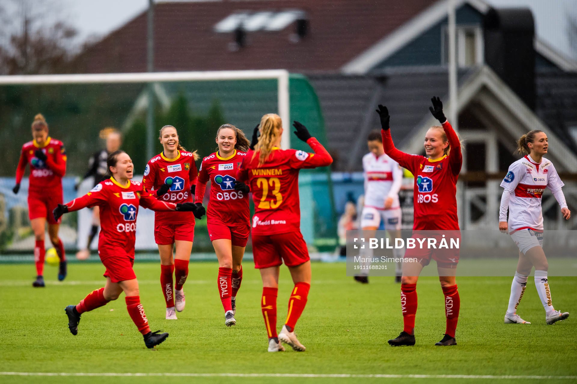 Katrine Emilie Winnem Jørgensen of Røa celebrates