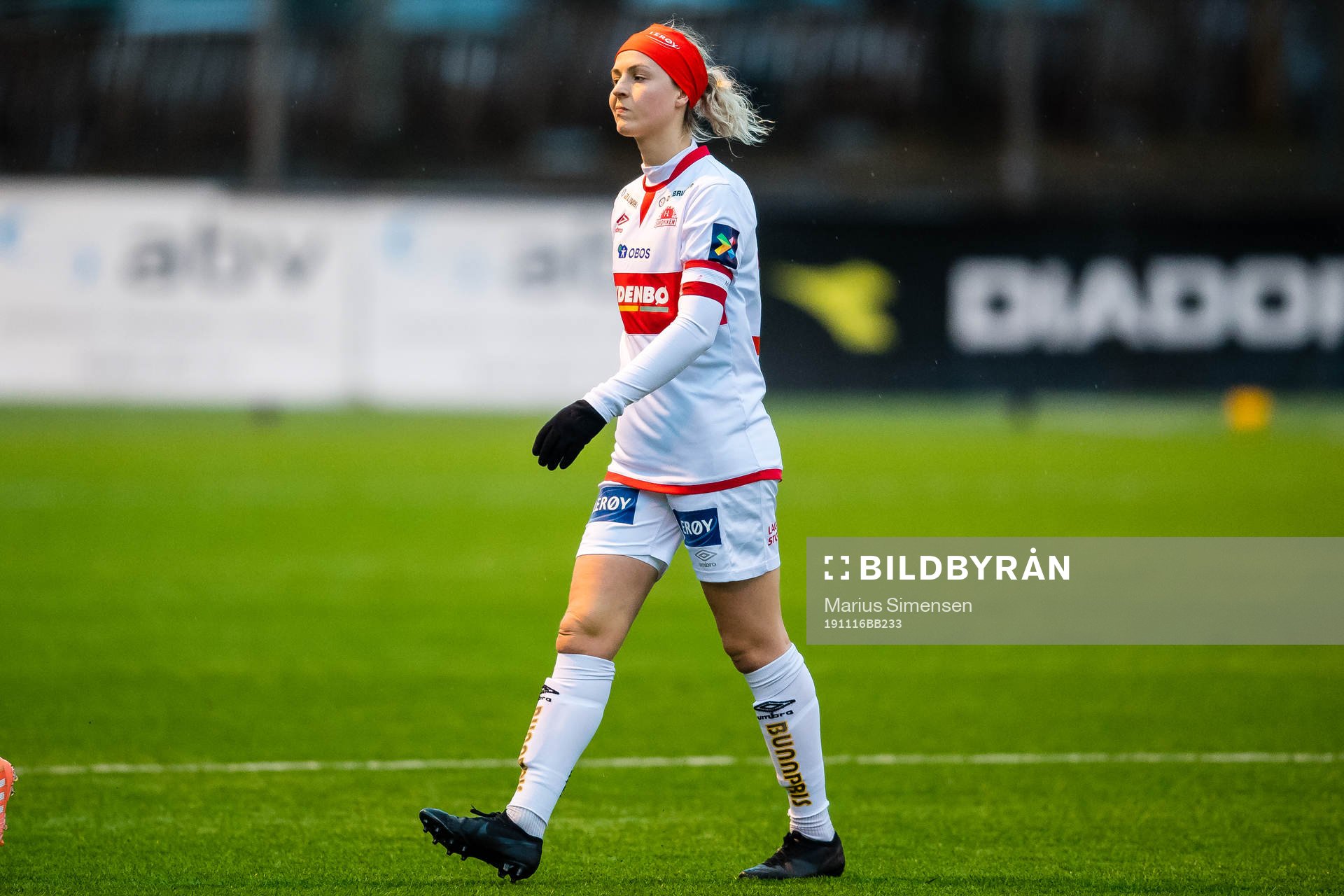 Ingrid Marie Karlsen Spord of Sandviken looks dejected