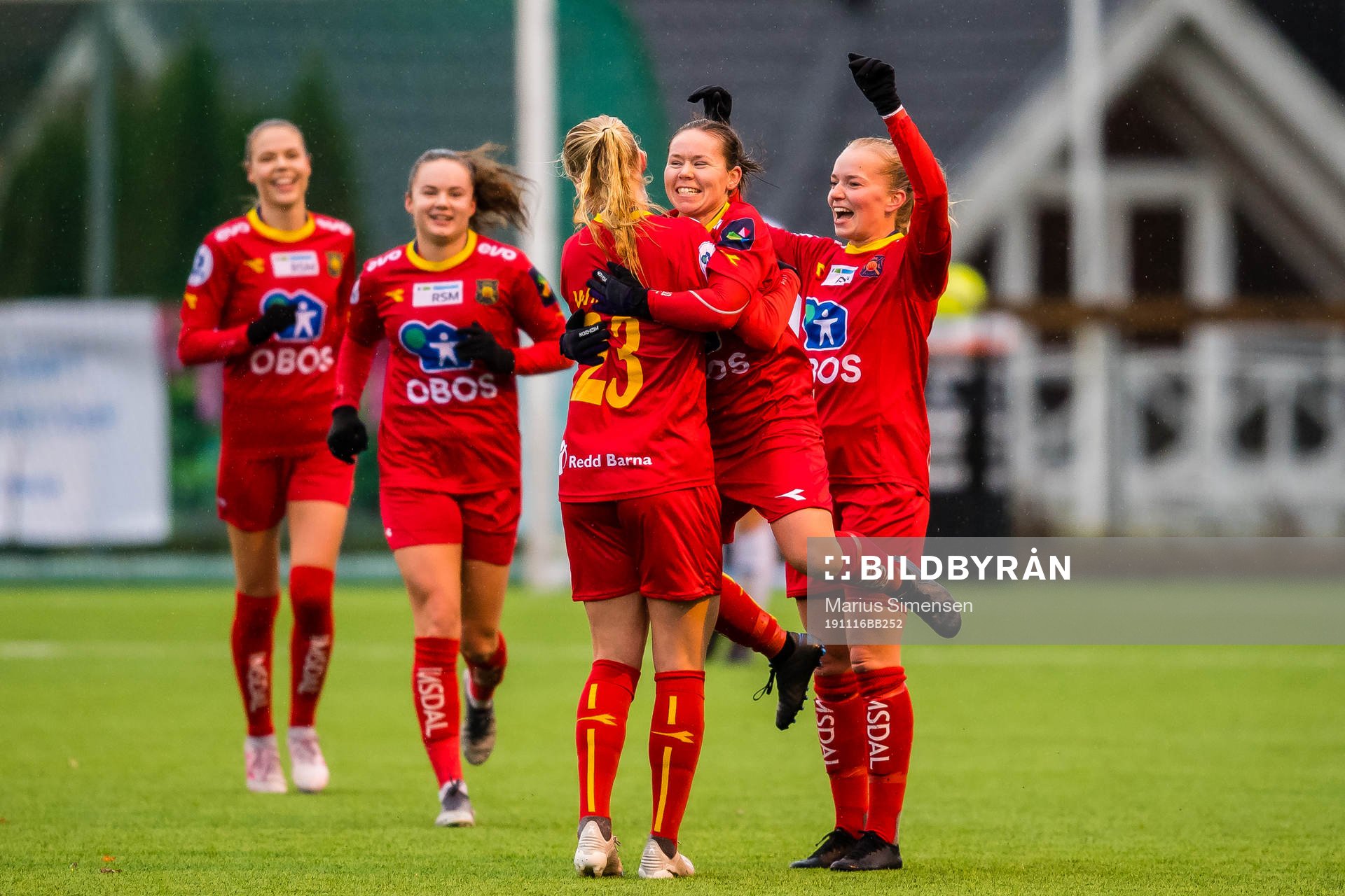 Katrine Emilie Winnem Jørgensen of Røa celebrates
