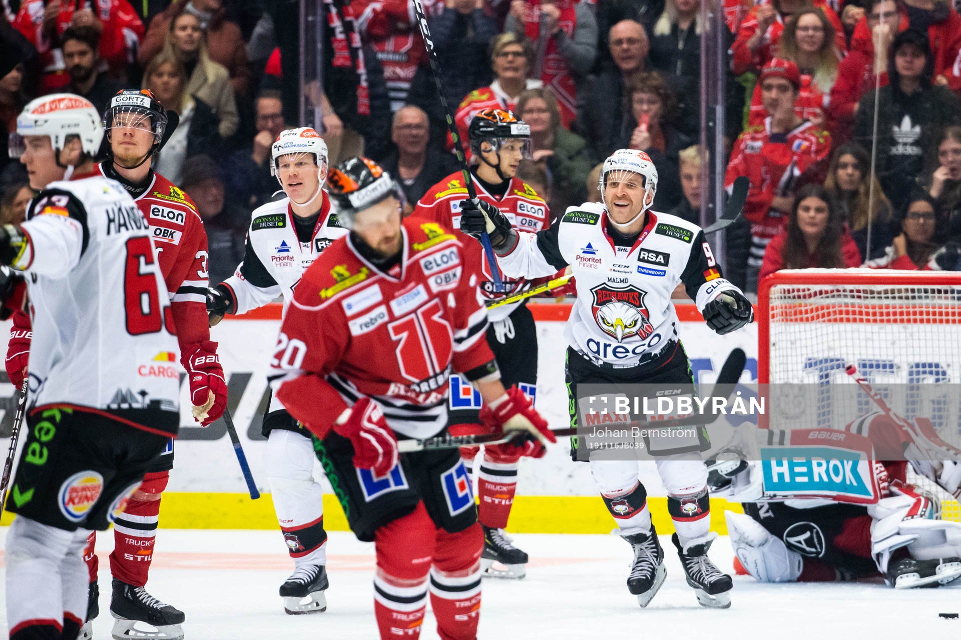 Malmö Redhawks Frederik Storm jublar