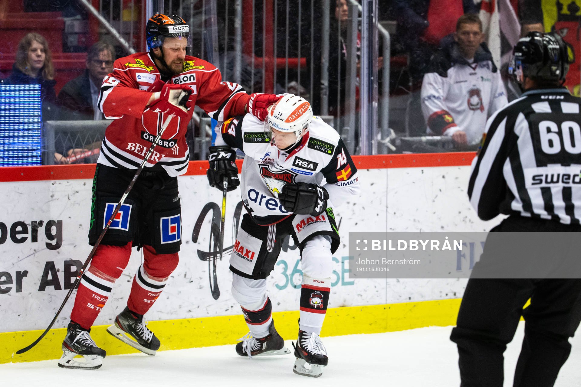 Örebros Marcus Weinstock och Malmö Redhawks Carl-Johan