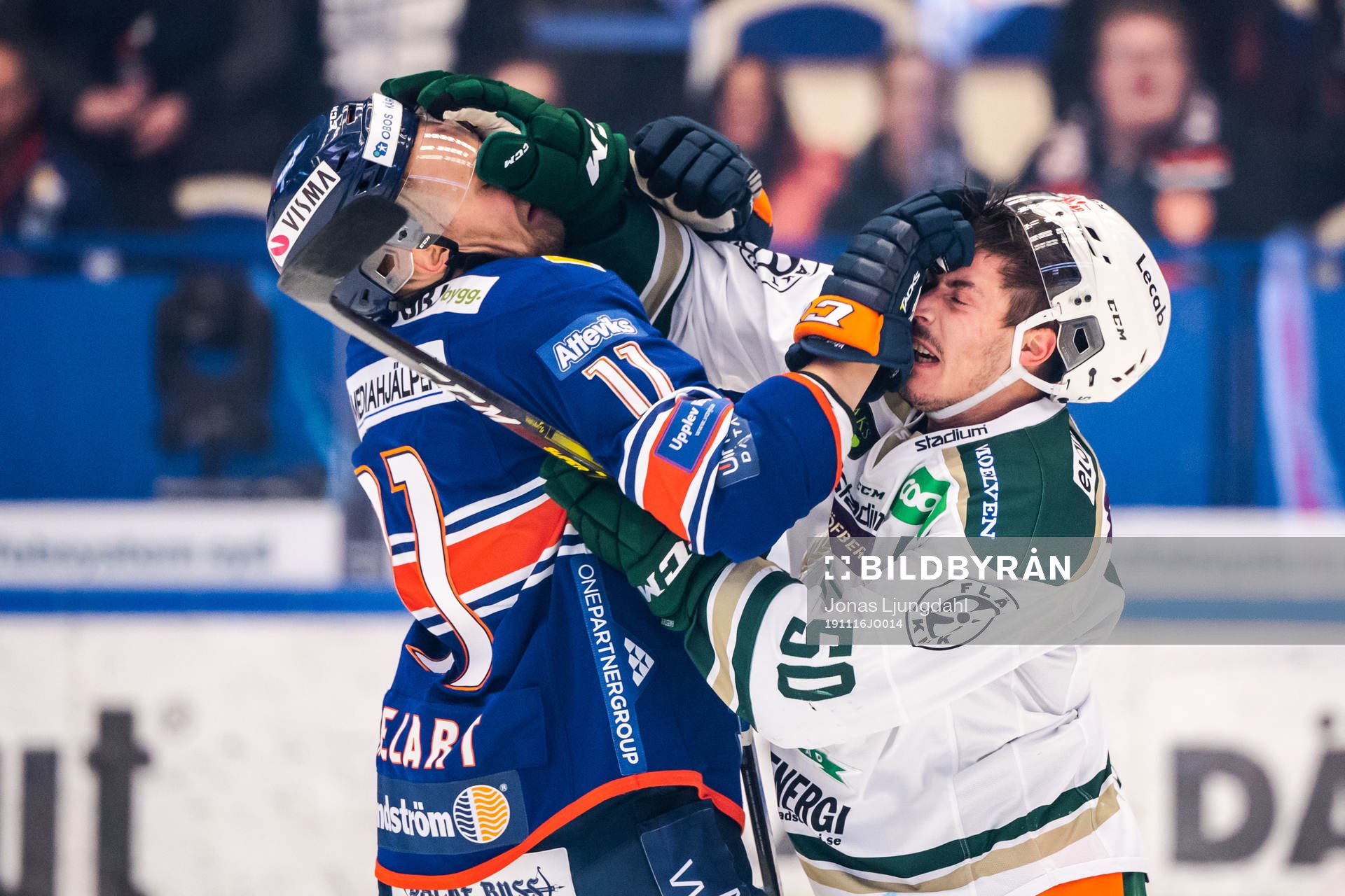 Växjös Ilari Melart och Färjestads Sebastian Erixon
