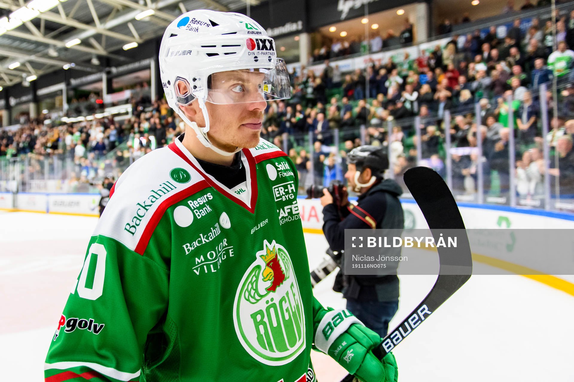 Rögles Hampus Gustafsson  jublar