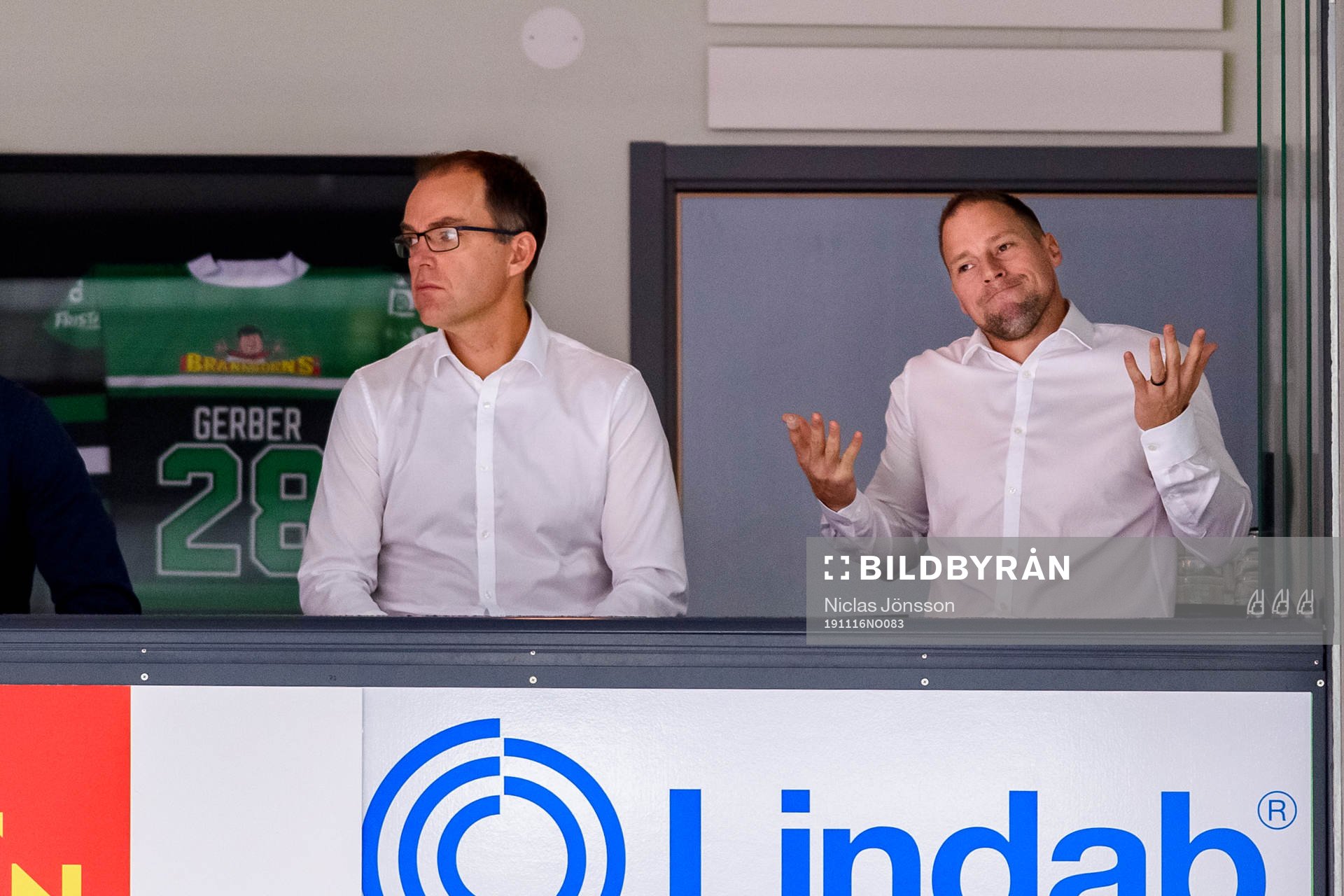 Rögle klubbdirektör Daniel Koch och sportchef Chris Abbott