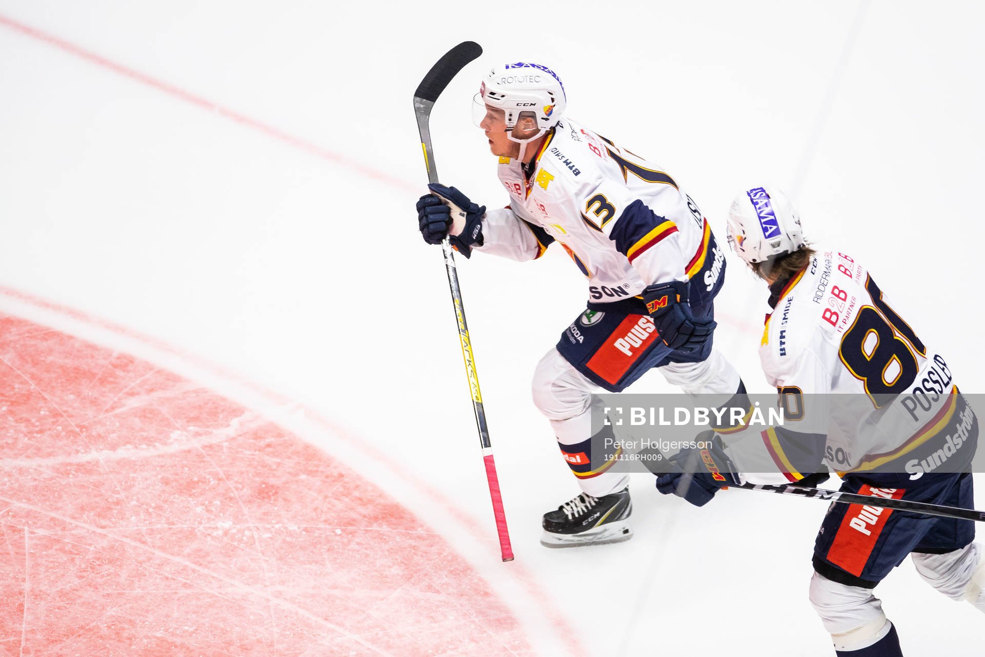 Djurgårdens Kalle Östman och Gustav Possler jublar