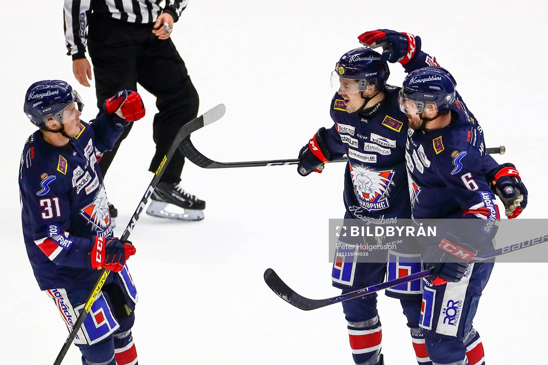 Linköpings Olle Lycksell , Andrew Gordon och Jonas Holös