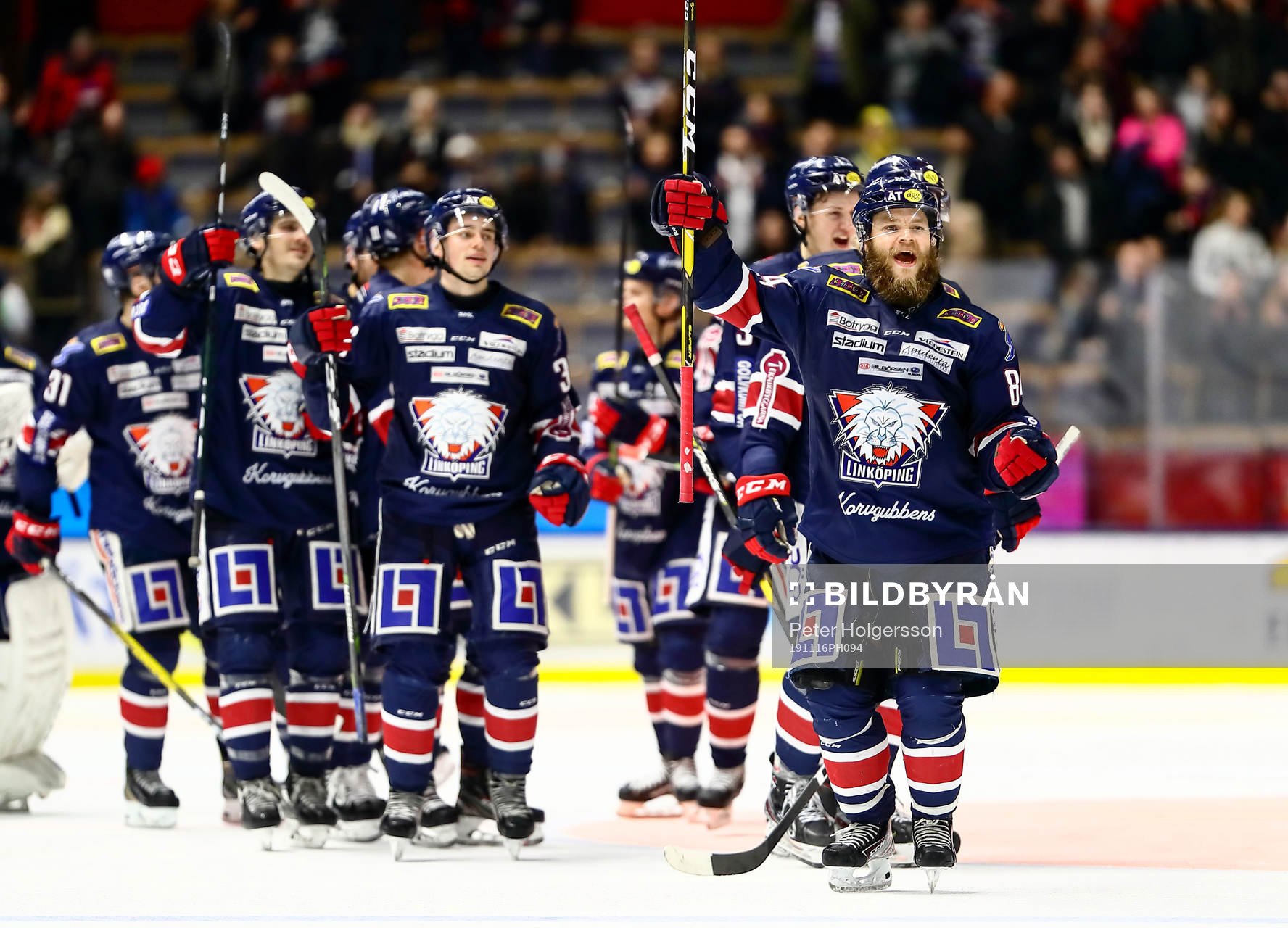 Linköpings spelare jublar