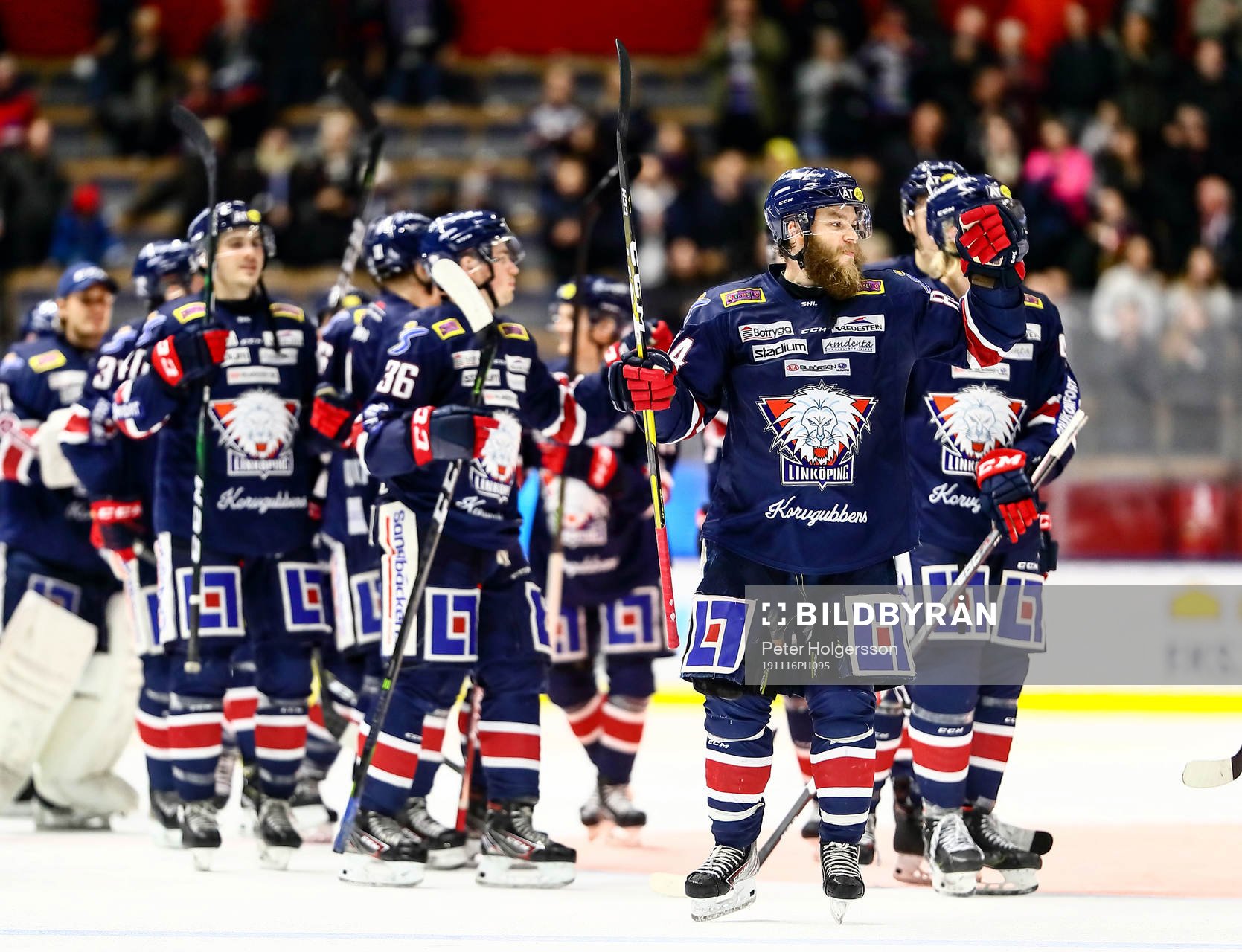 Linköpings spelare jublar