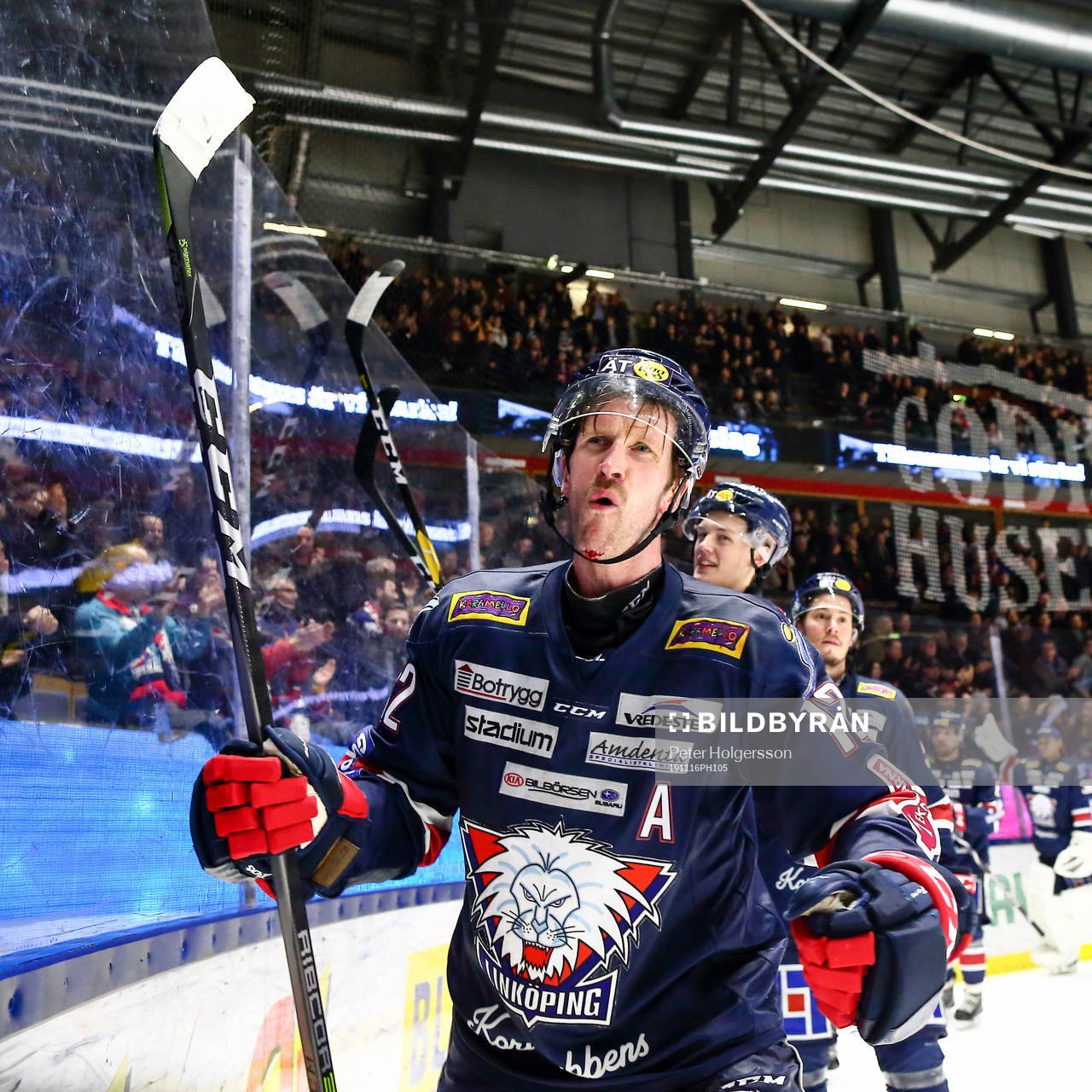 Linköpings Sebastian Karlsson jublar