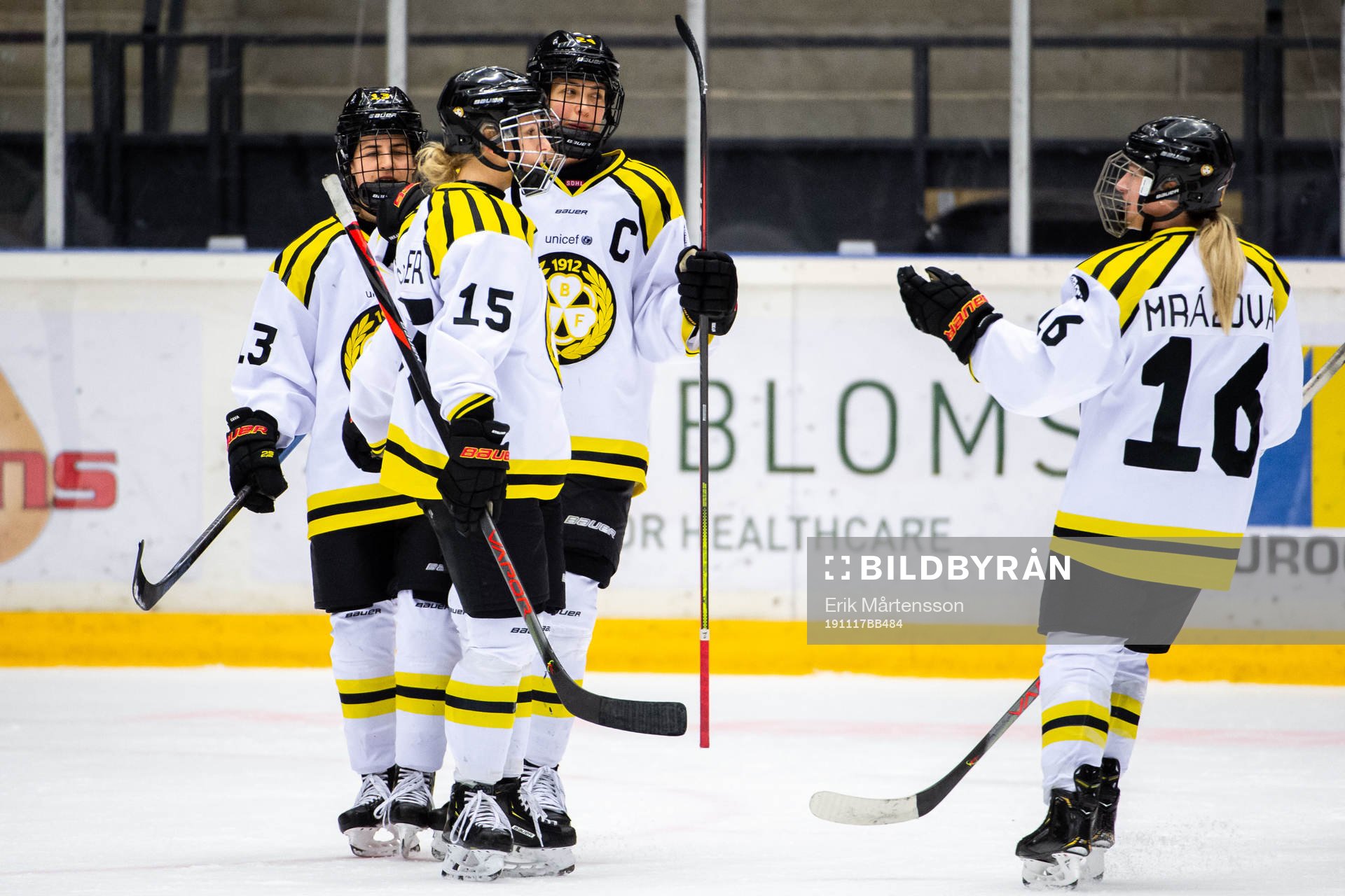 Brynäs Michela Cava, Lara Stalder, Erika Grahm och