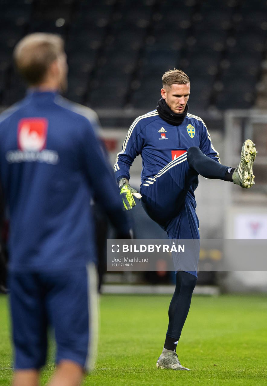Robin Olsen of the Swedish national football team