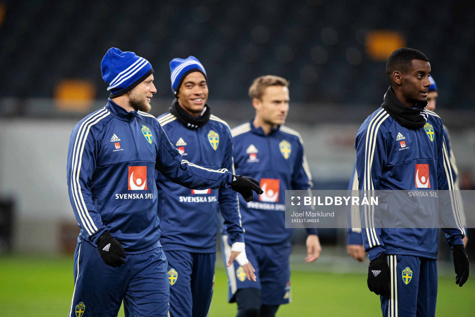 John Guidetti, Robin Quaison and Alexander Isak of the