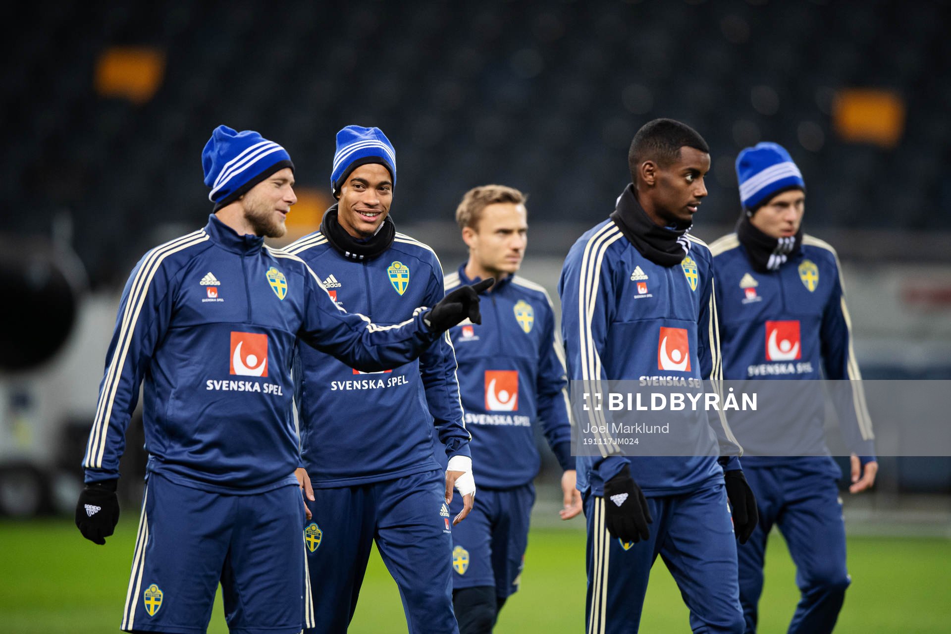 John Guidetti, Robin Quaison and Alexander Isak of the