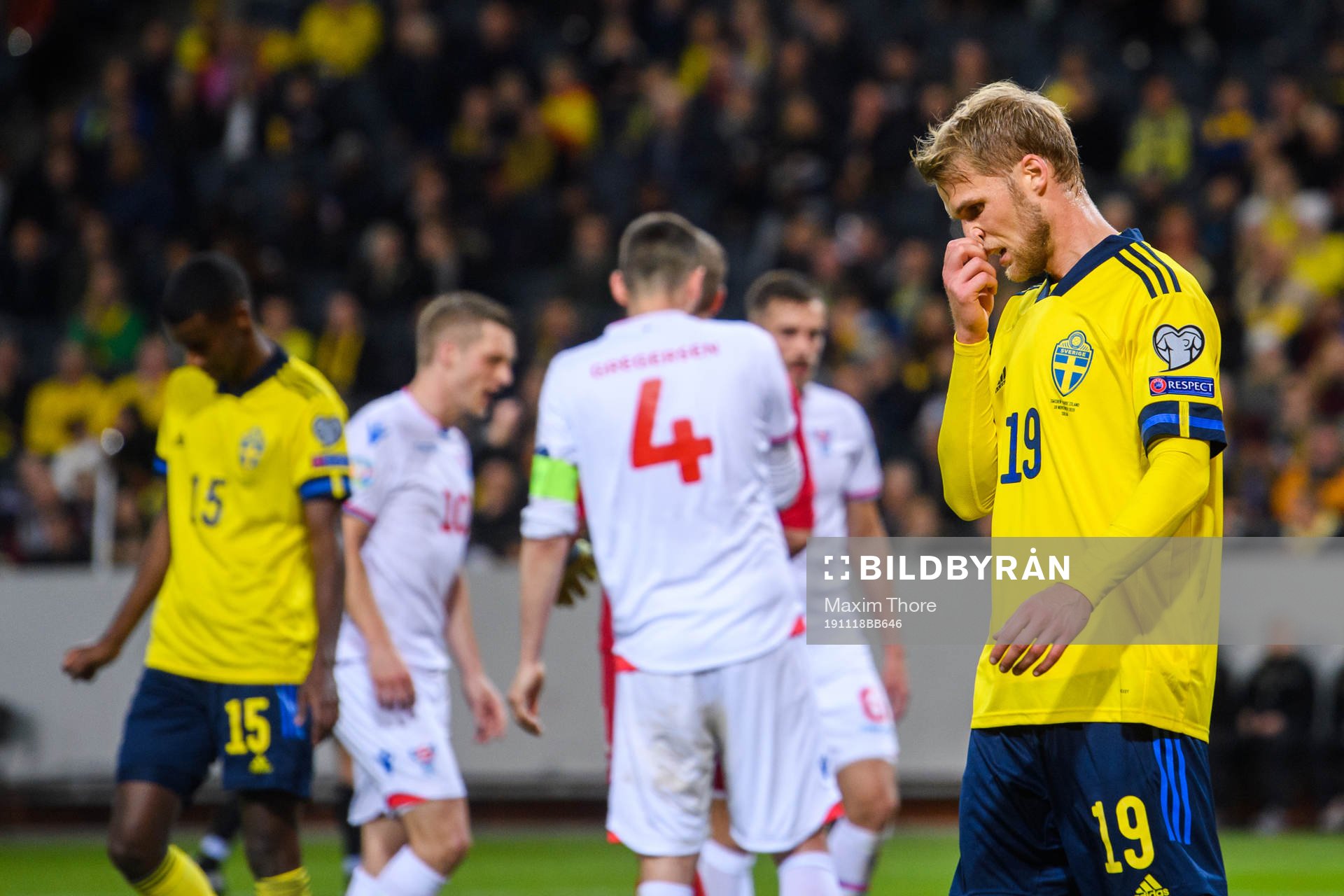 Sebastian Andersson of Sweden looks dejected