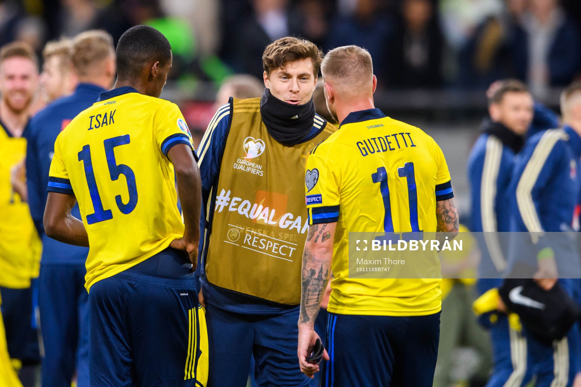 Alexander Isak, John Guidetti and Victor Nilsson Lindelöf