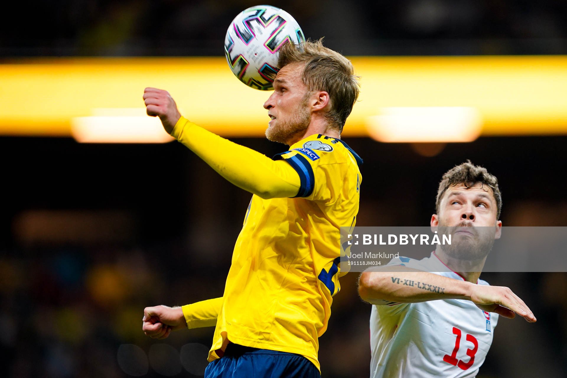 Sebastian Andersson of Sweden and Rogvi Baldvinsson of