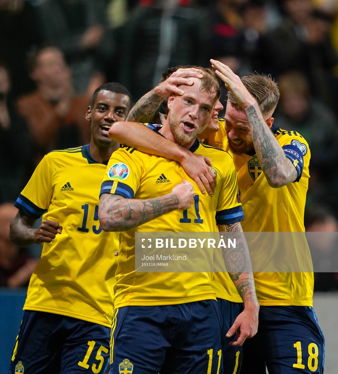 John Guidetti of Sweden celebrate with Pontus Jansson