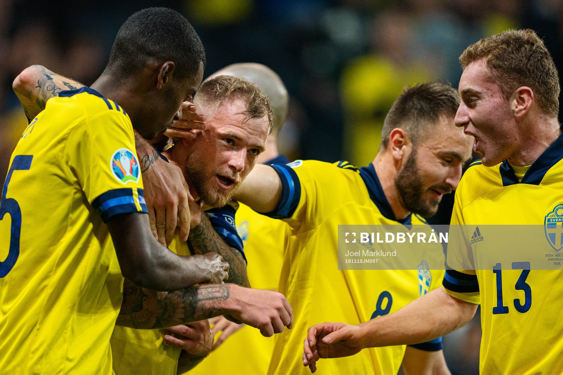 Alexander Isak, John Guidetti, Muamer Tankovic and Dejan