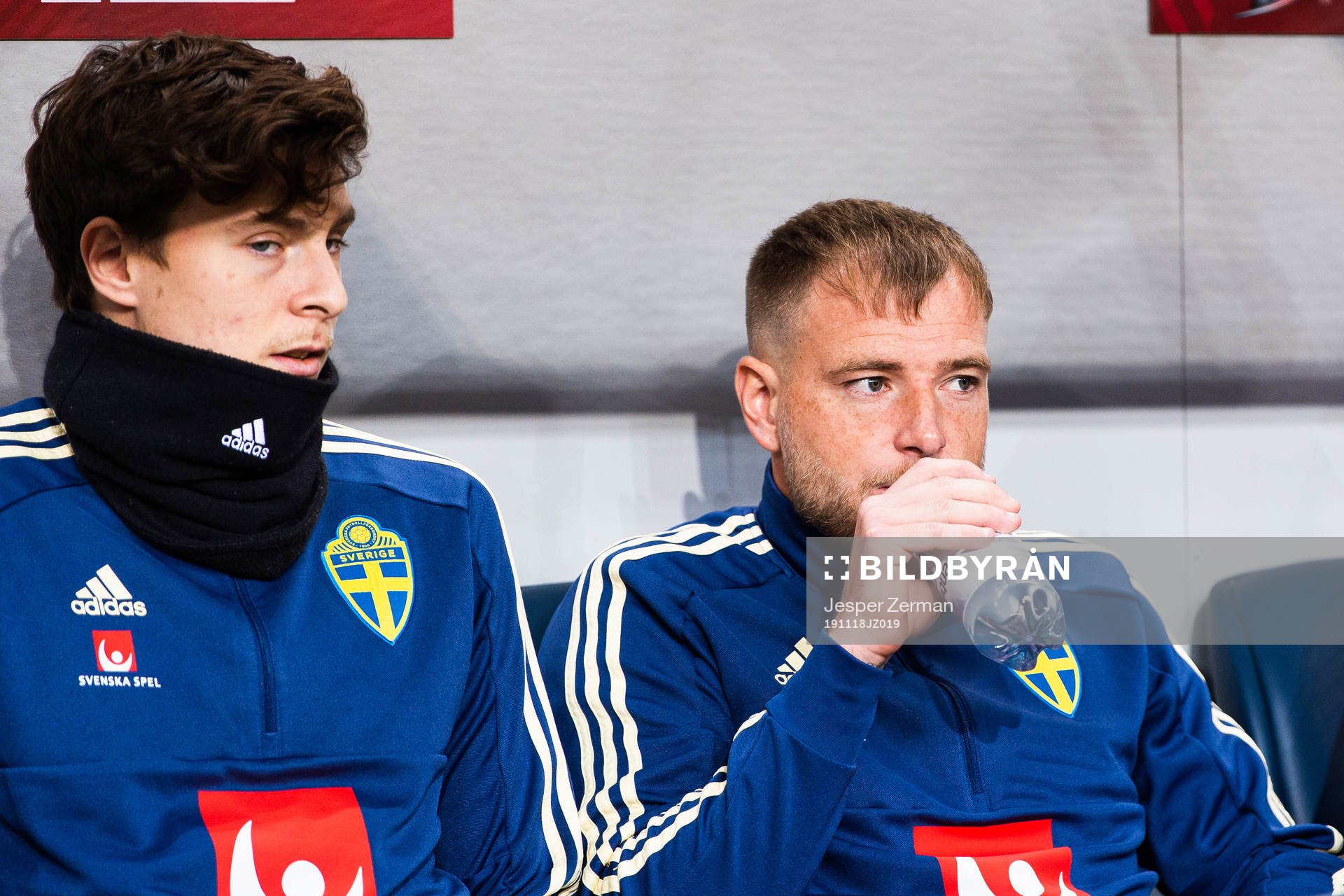 Victor Nilsson Lindelöf and John Guidetti of Sweden
