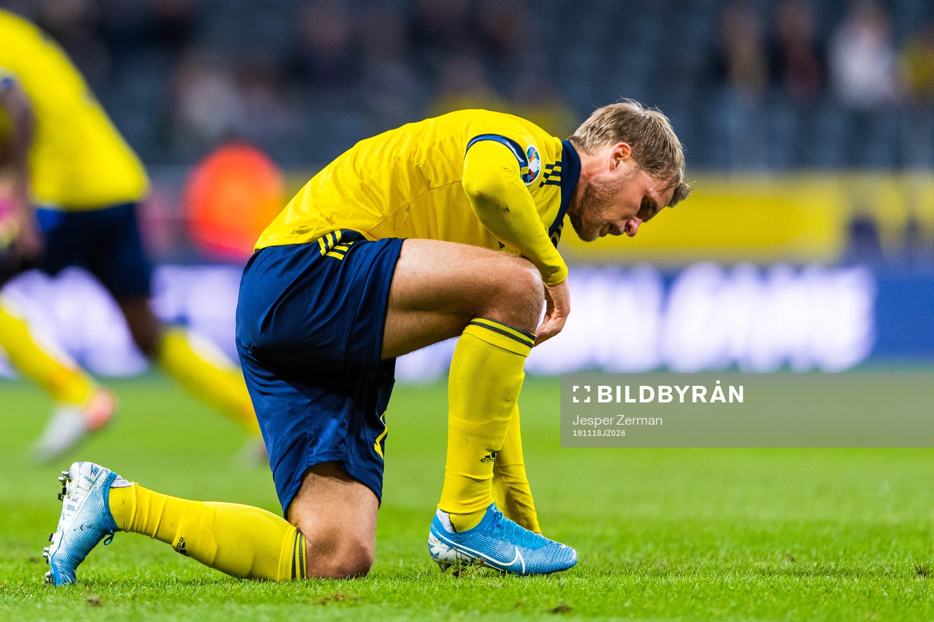 Sebastian Andersson of Sweden sits