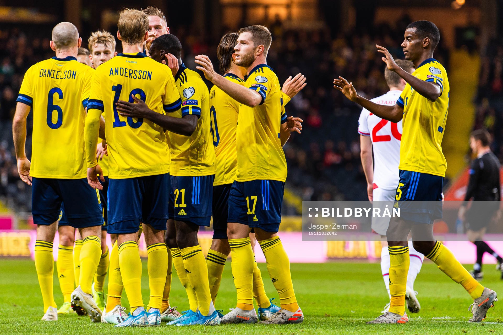 Sebastian Andersson of Sweden celebrates with Ken Sema,