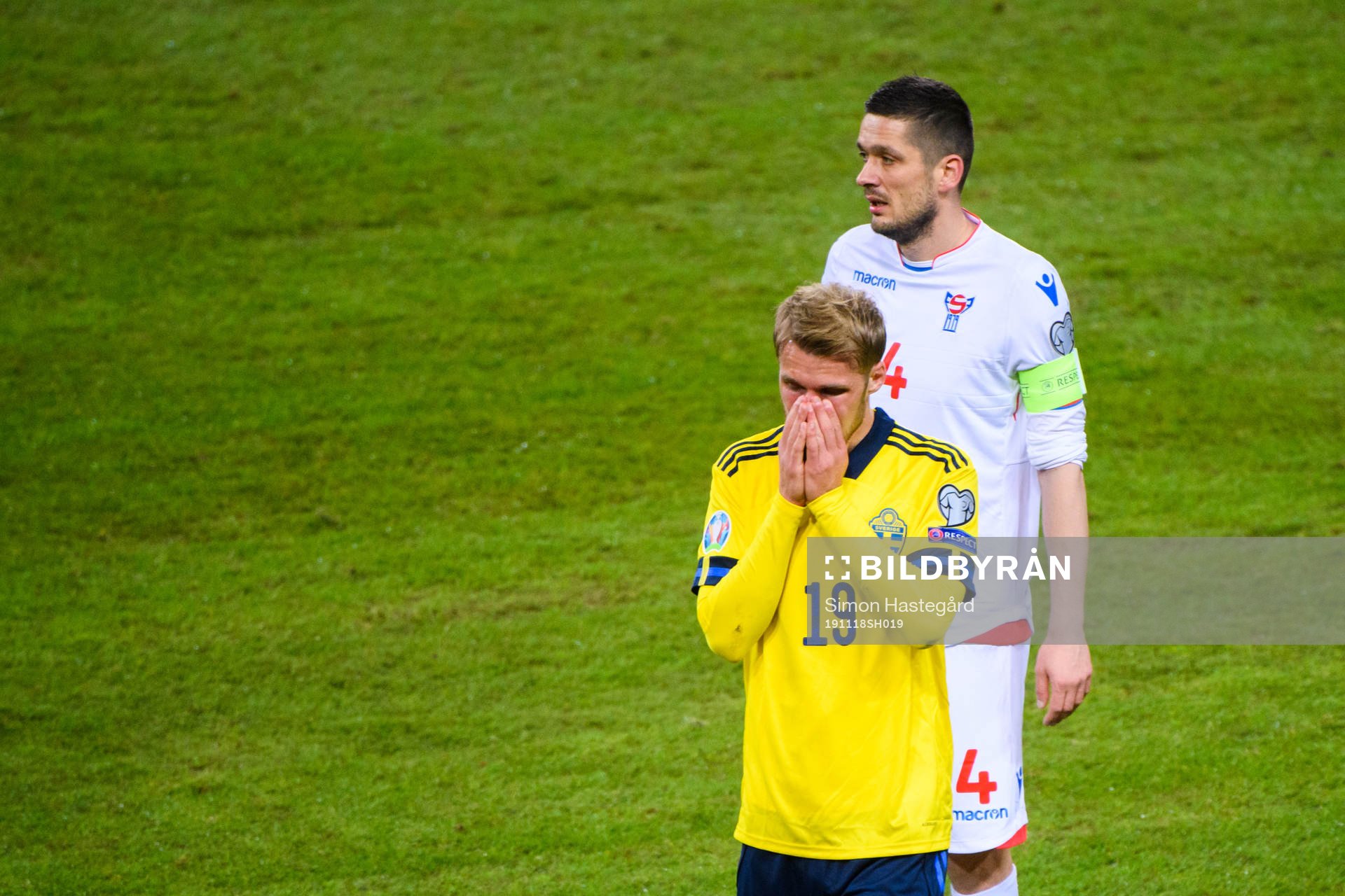 Sebastian Andersson of Sweden looks dejected