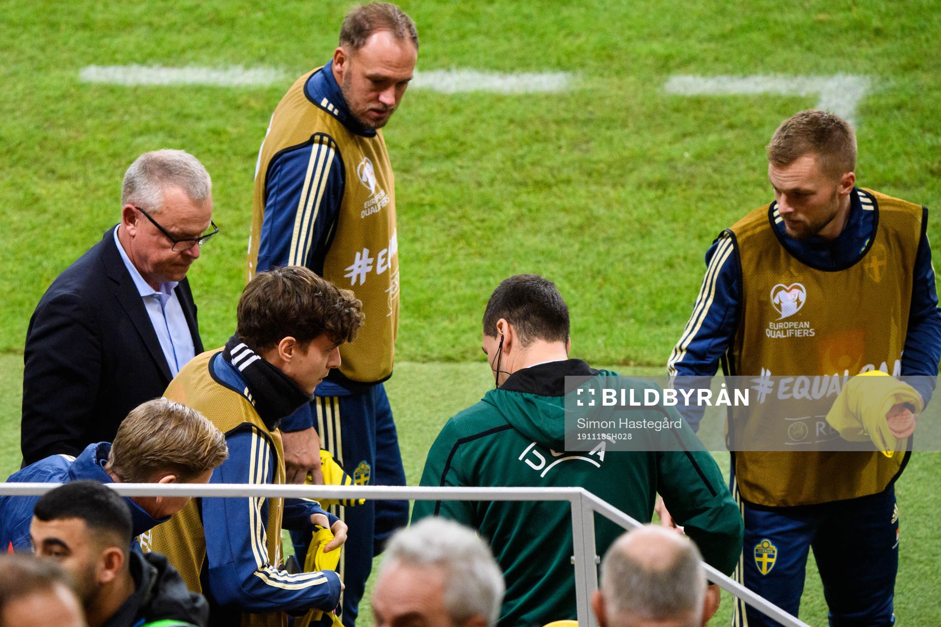 Janne Andersson, head coach, Victor Nilsson Lindelöf,