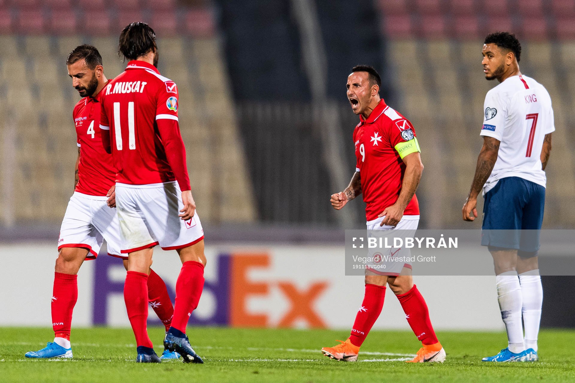 Michael Mifsud of Malta celebrates