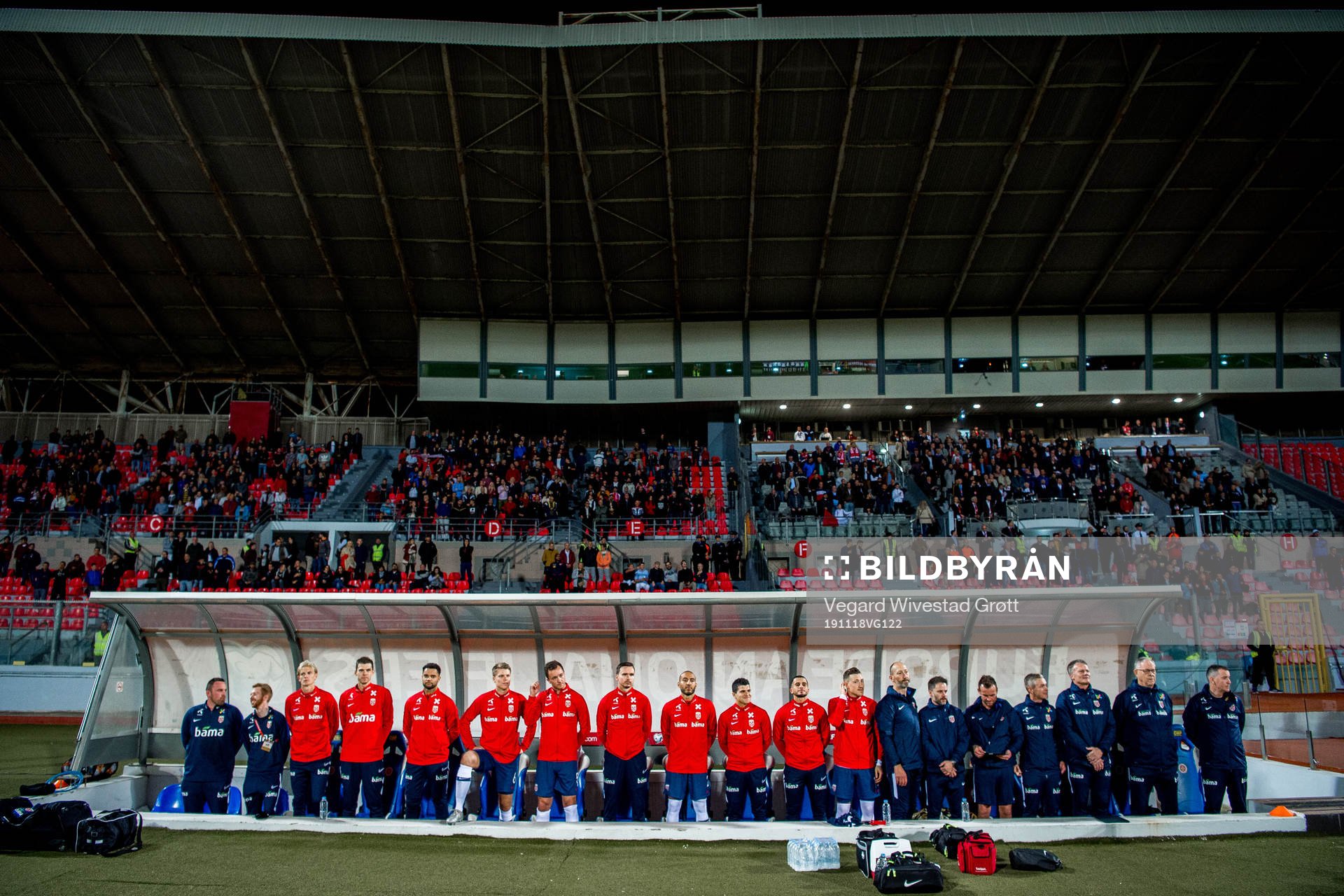 Players and staff of Norway