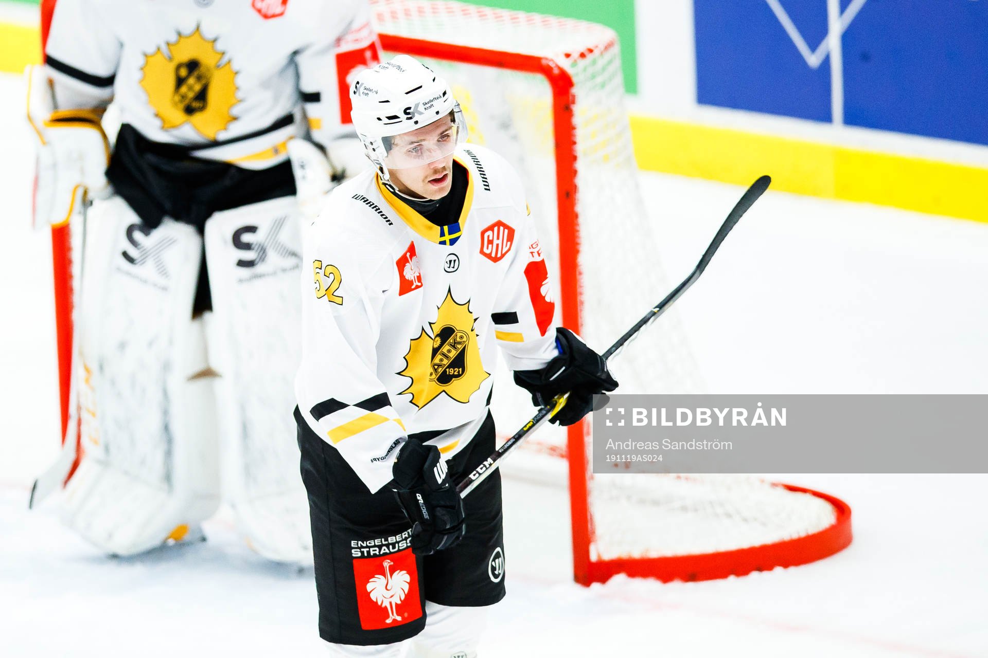 Arvid Lundberg of Skellefteå looks dejected