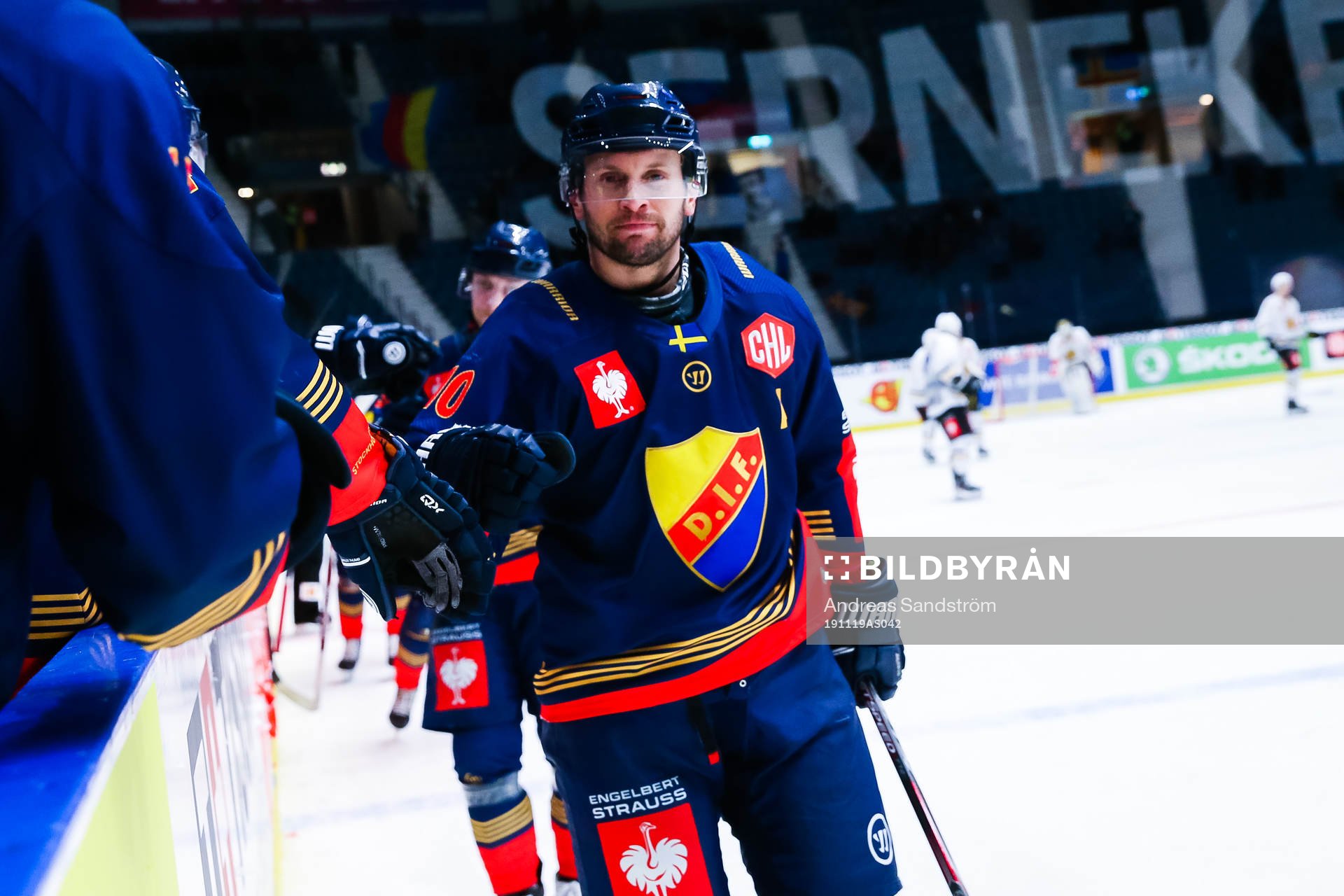 Niclas Bergfors of Djurgården celebrates the 3-1 goal