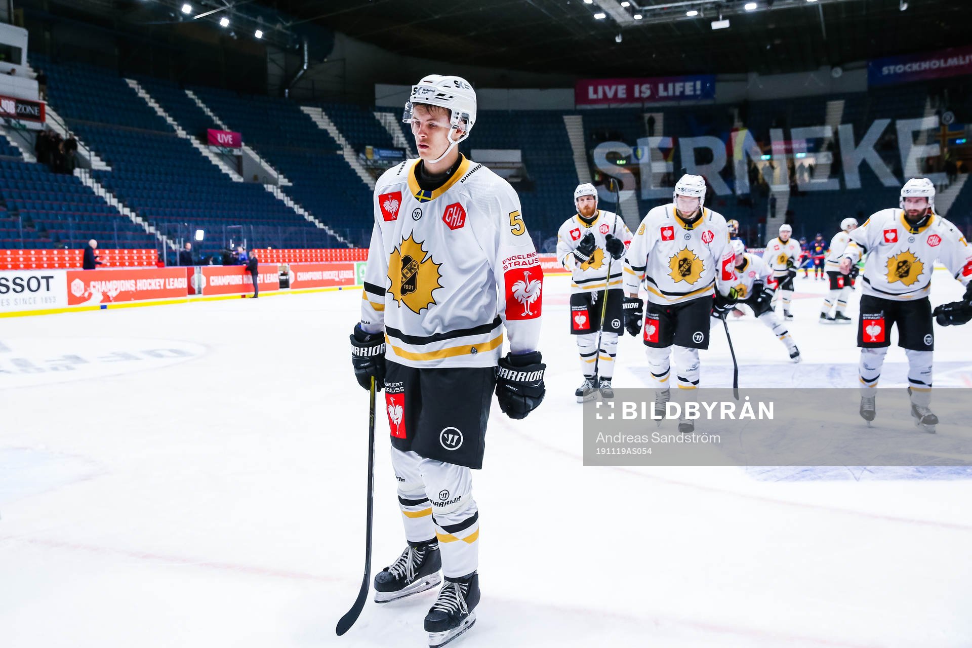 Philip Broberg of Skellefteå looks dejected